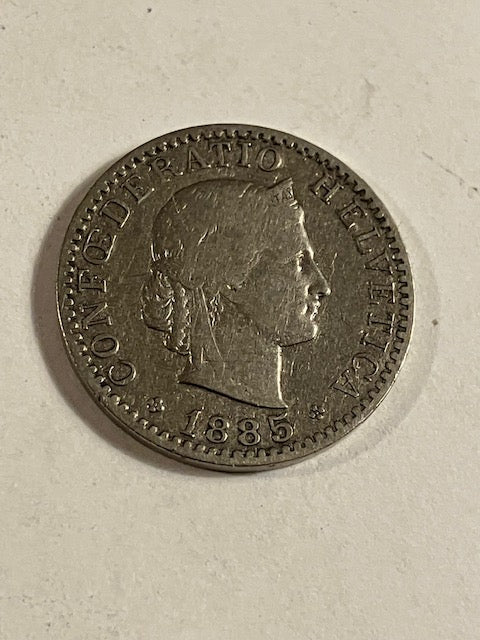 20 Rappen Switzerland 1885