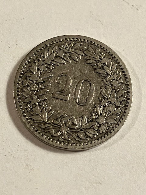 20 Rappen Switzerland 1885