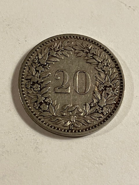 20 Rappen Switzerland 1883 B