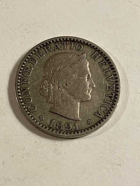 20 Rappen Switzerland 1891