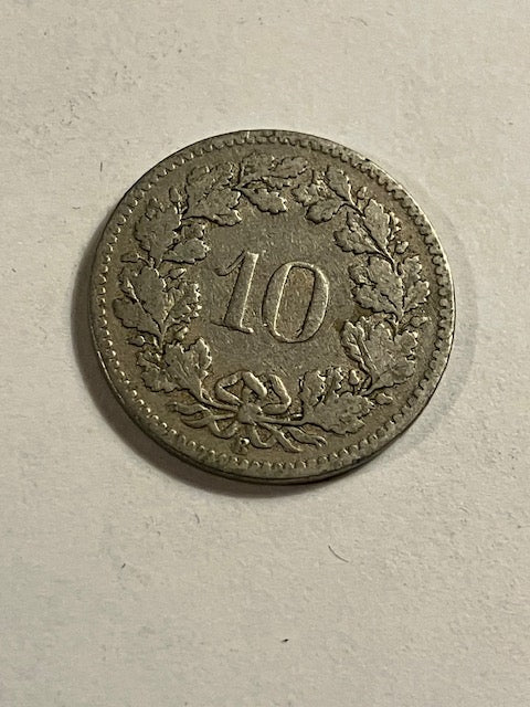 10 Rappen Switzerland 1885