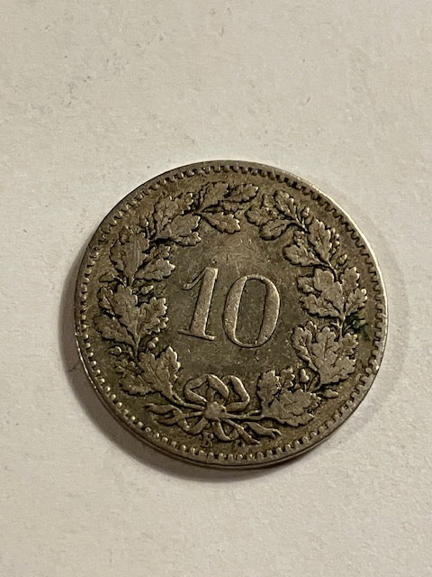 10 Rappen Switzerland 1880