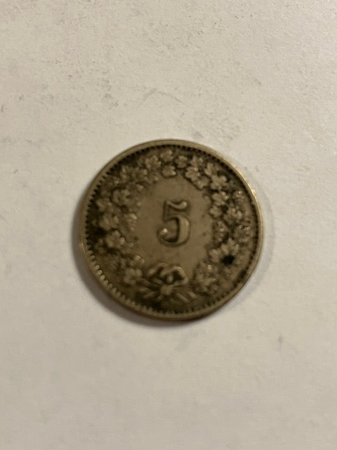 5 Rappen 1873 Switzerland