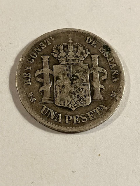 Una Peseta 1883 Spain