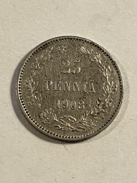 25 Pennia 1908 Finland