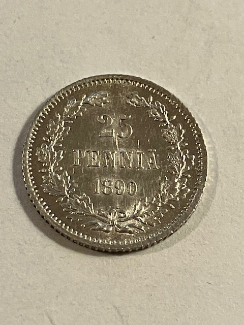 25 Pennia 1890 Finland