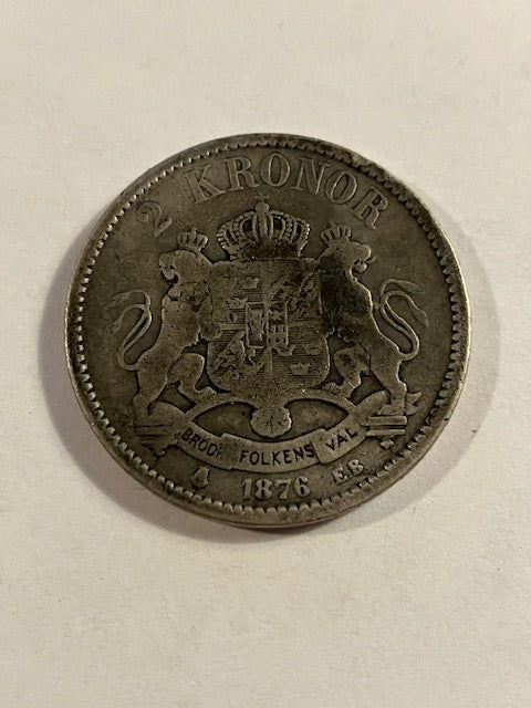 2 Kroner 1876 Sweden