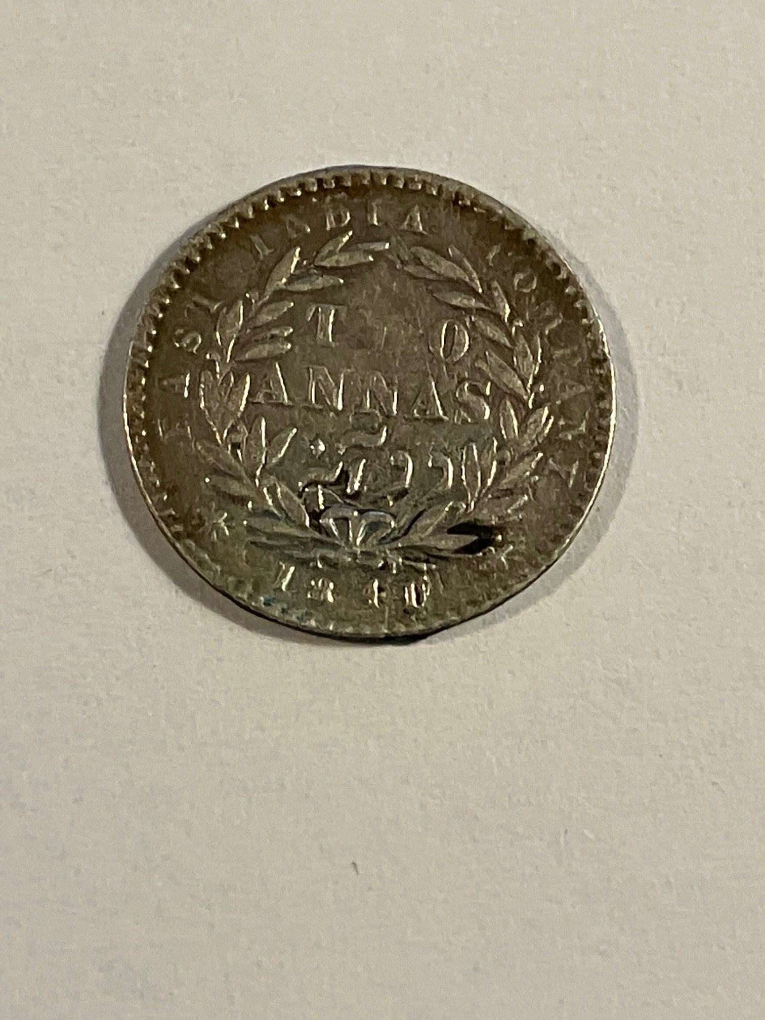 Two Annas India 1841 - Dårlig stand