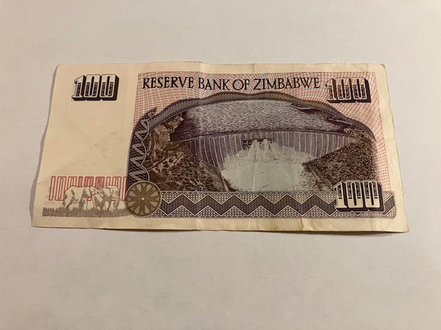 100 dollars Zimbabwe