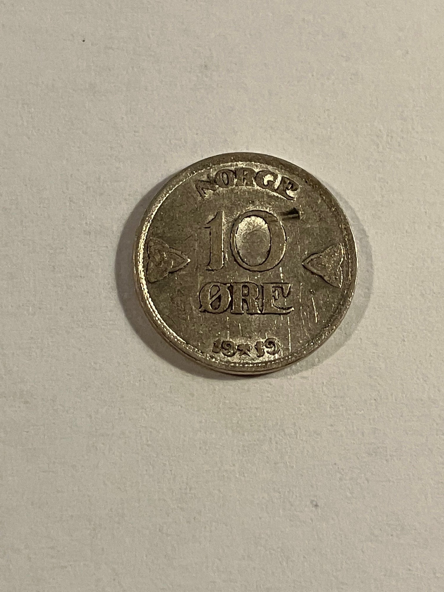 10 Øre Norge 1919 Renset