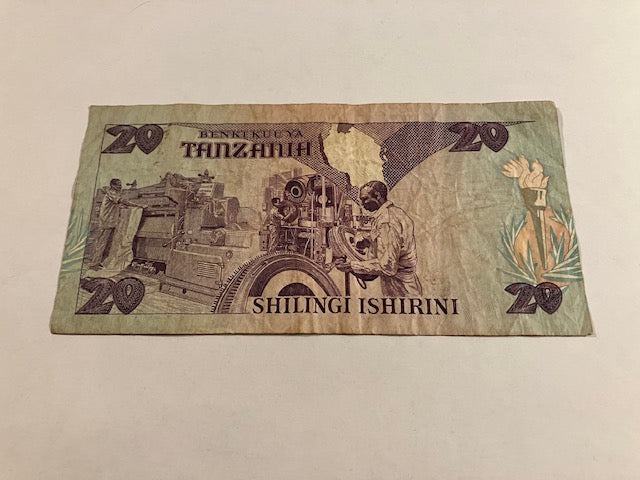 20 Shilingi Tanzania 1987