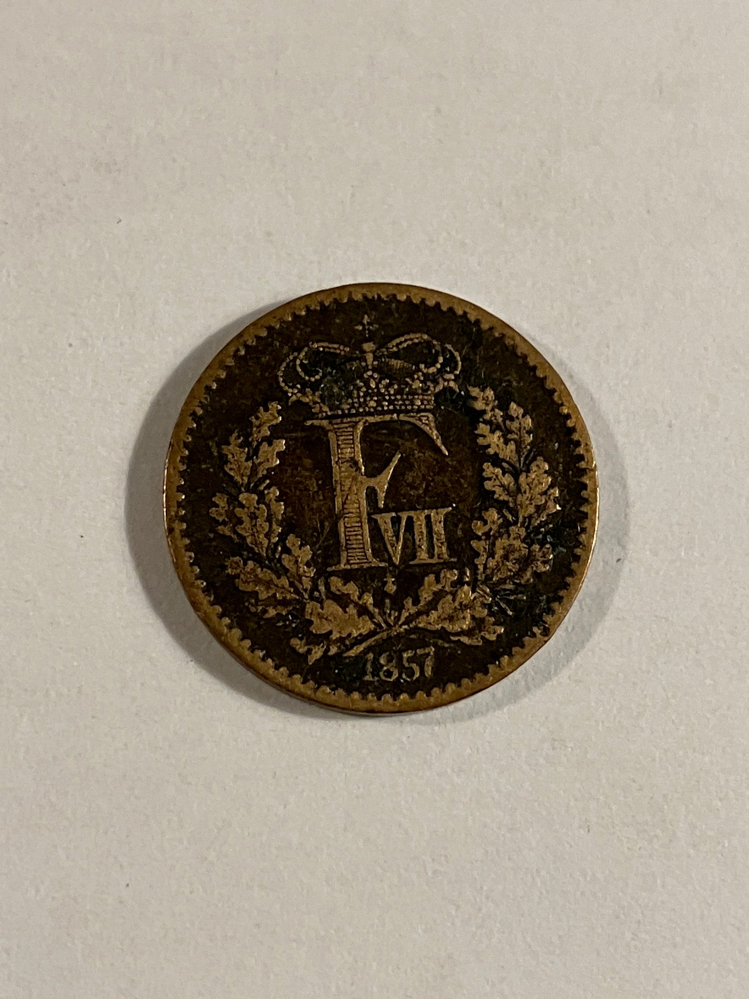 1/2 Skilling 1857 Danmark