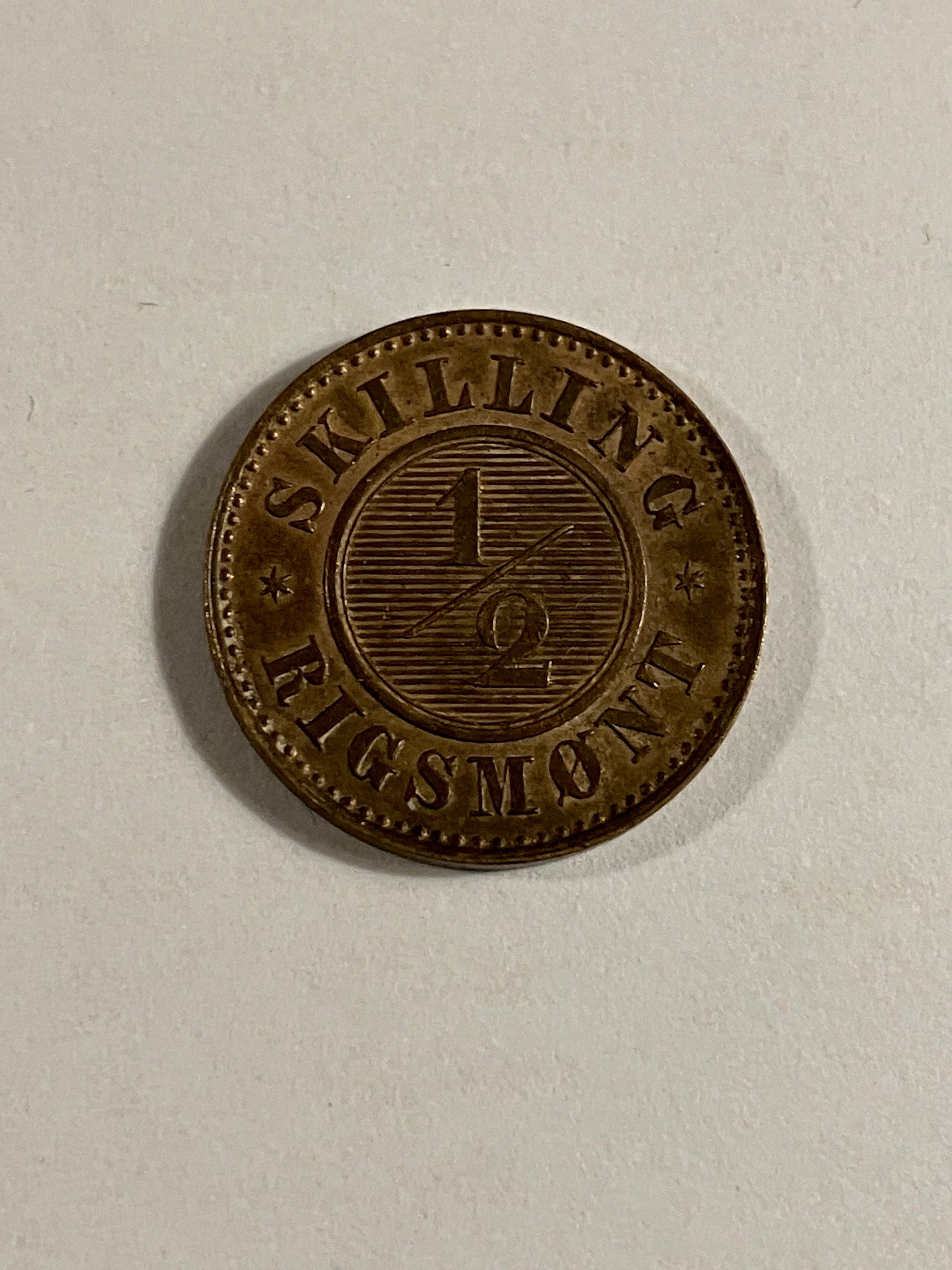 1/2 Skilling 1868 Danmark