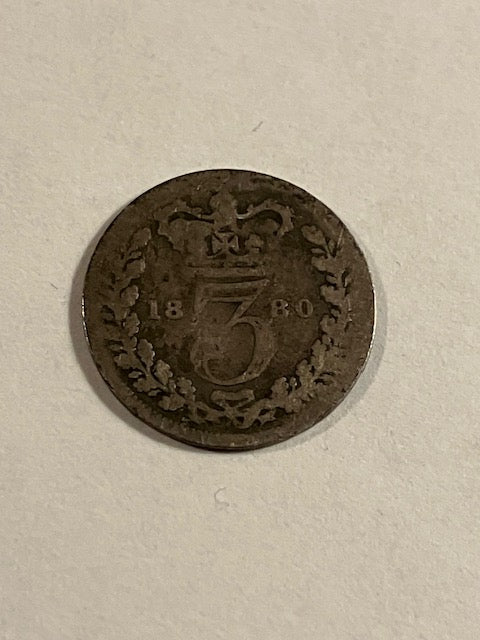 Three Pence 1880 England