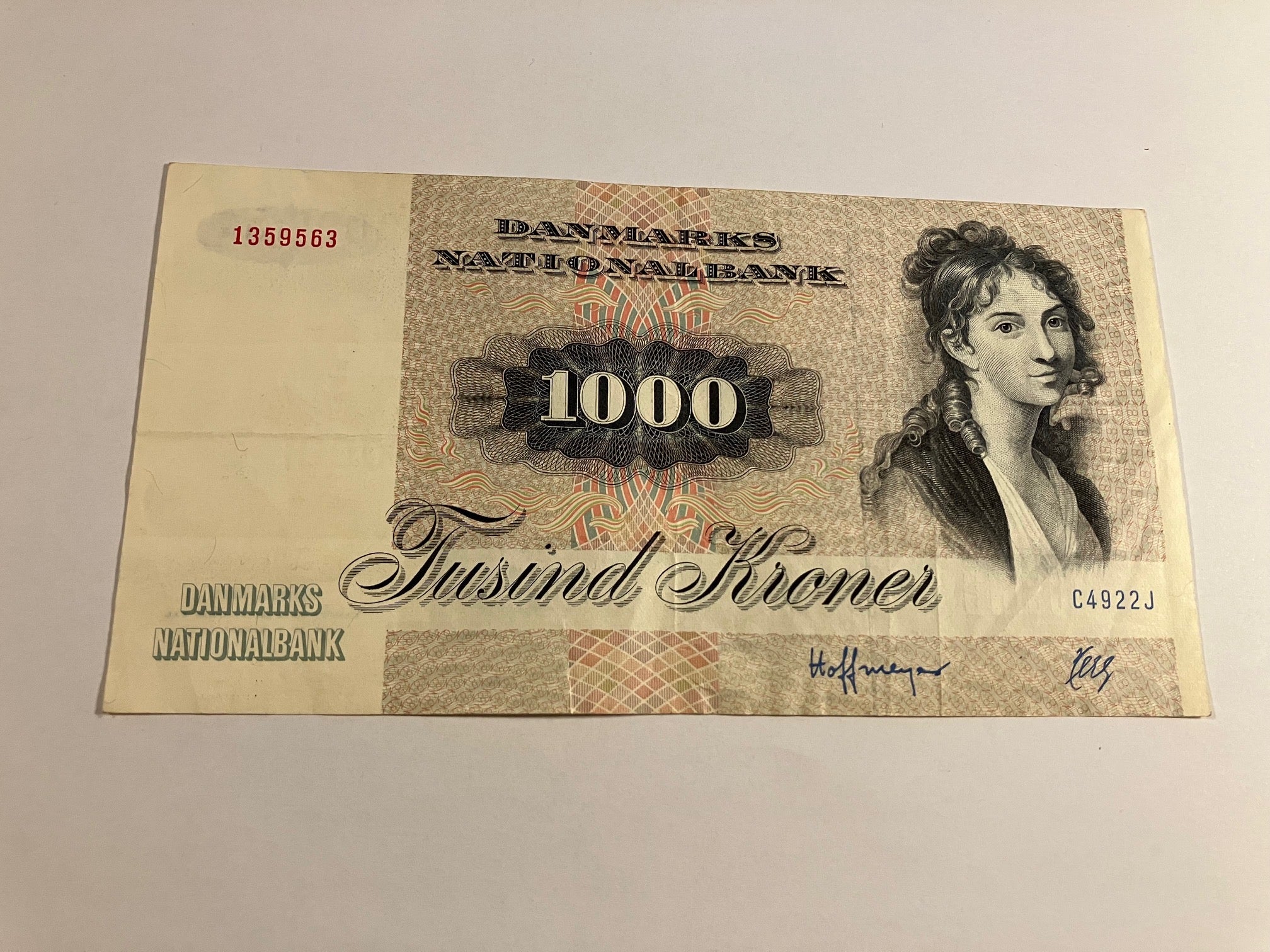 1000 Kroner 1992 Danmark