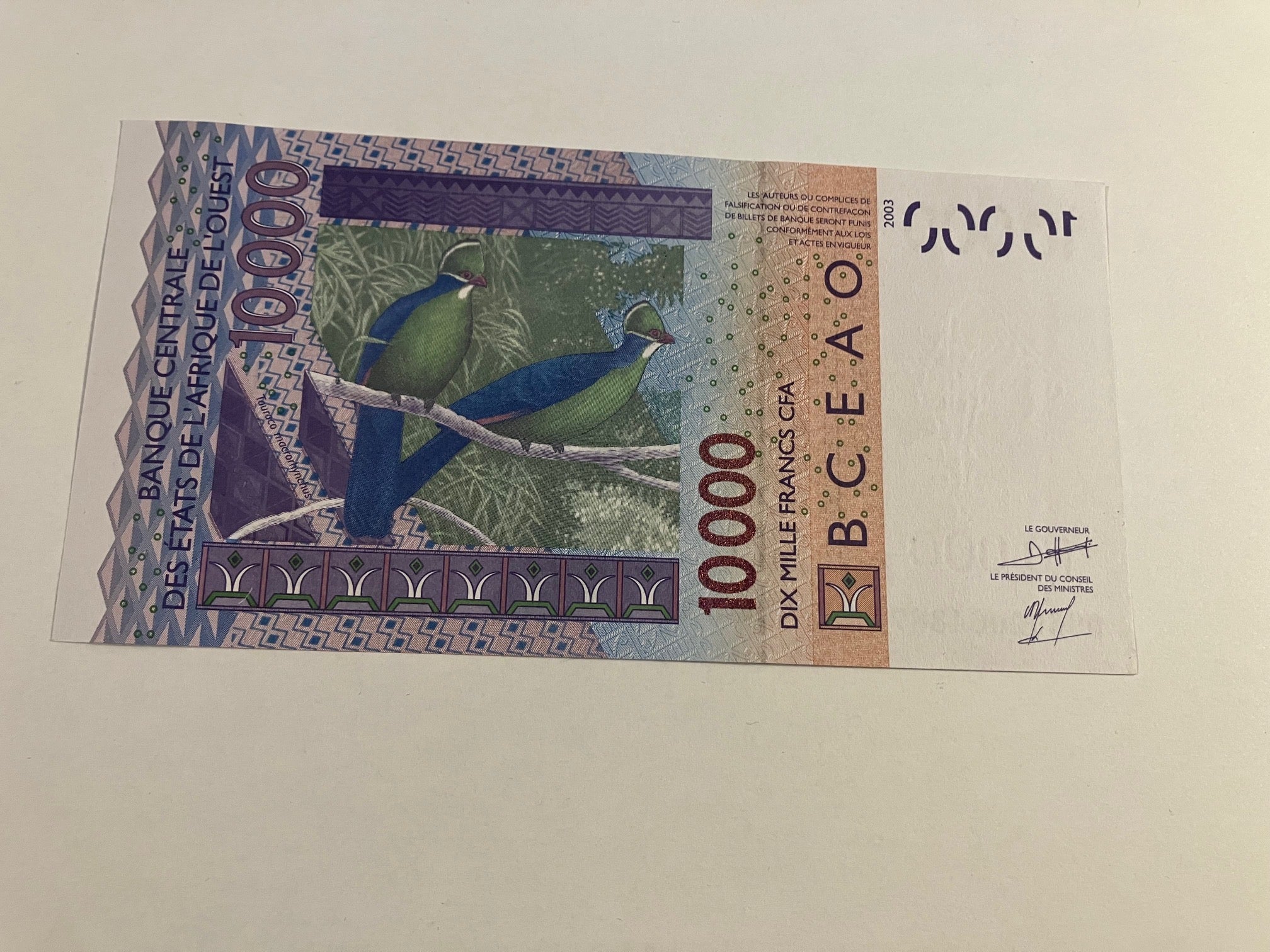 10000 Francs Western African States