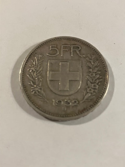 5 Francs 1932 B Schweiz