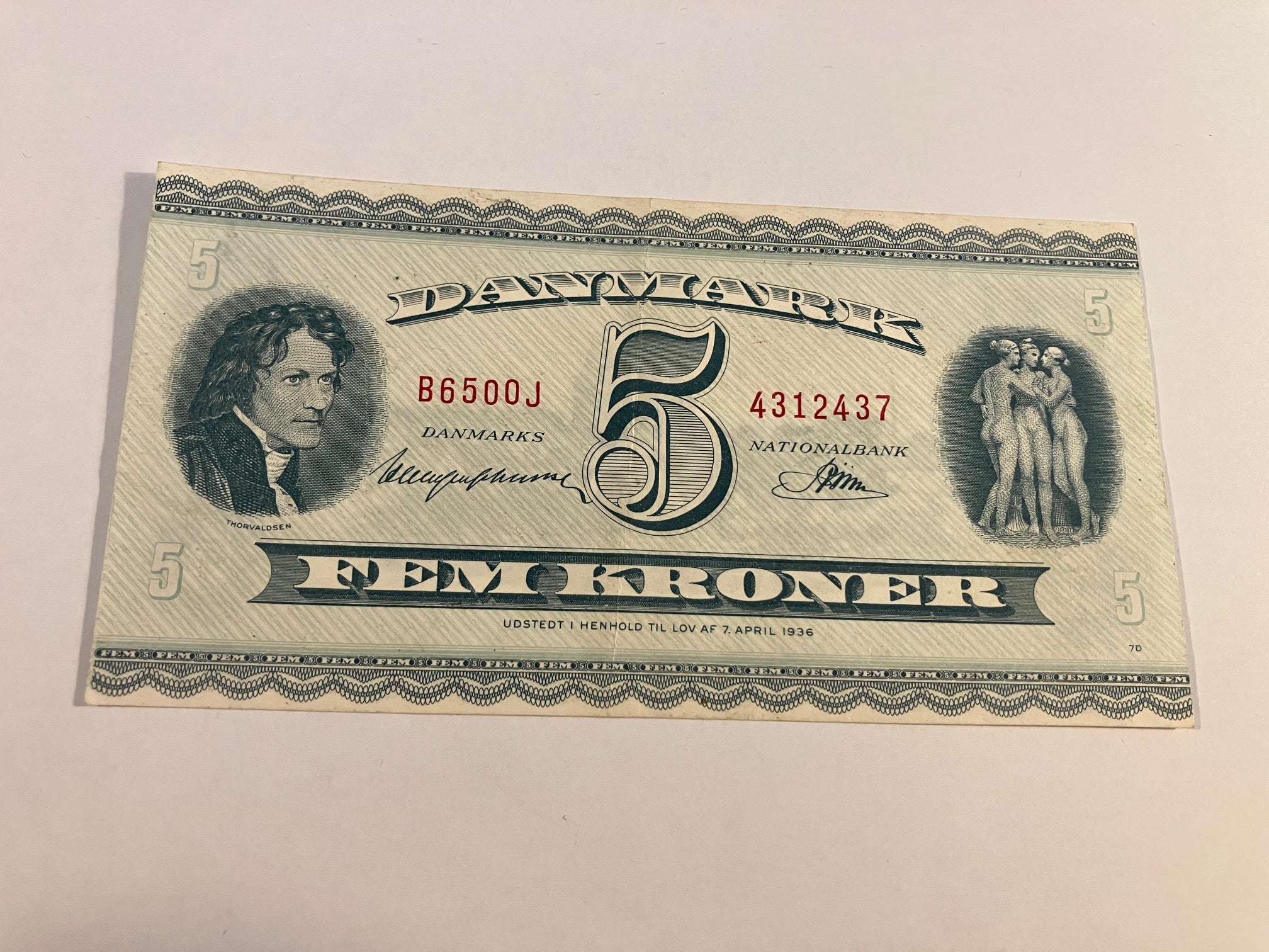 5 Kroner B6 OJ - Sjælden type