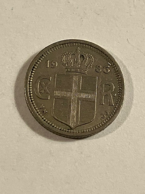 10 Aurar 1936 Iceland