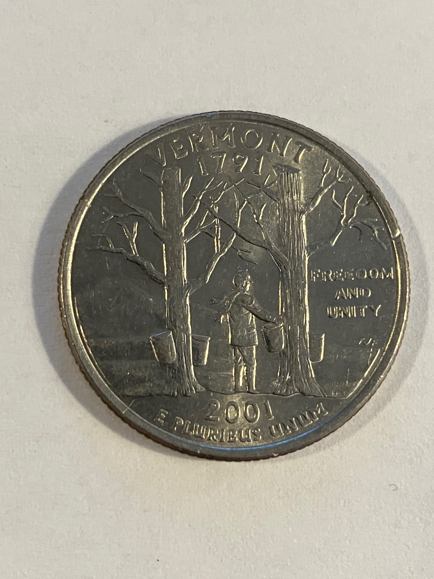 Quarter Dollar USA Vermont 2001