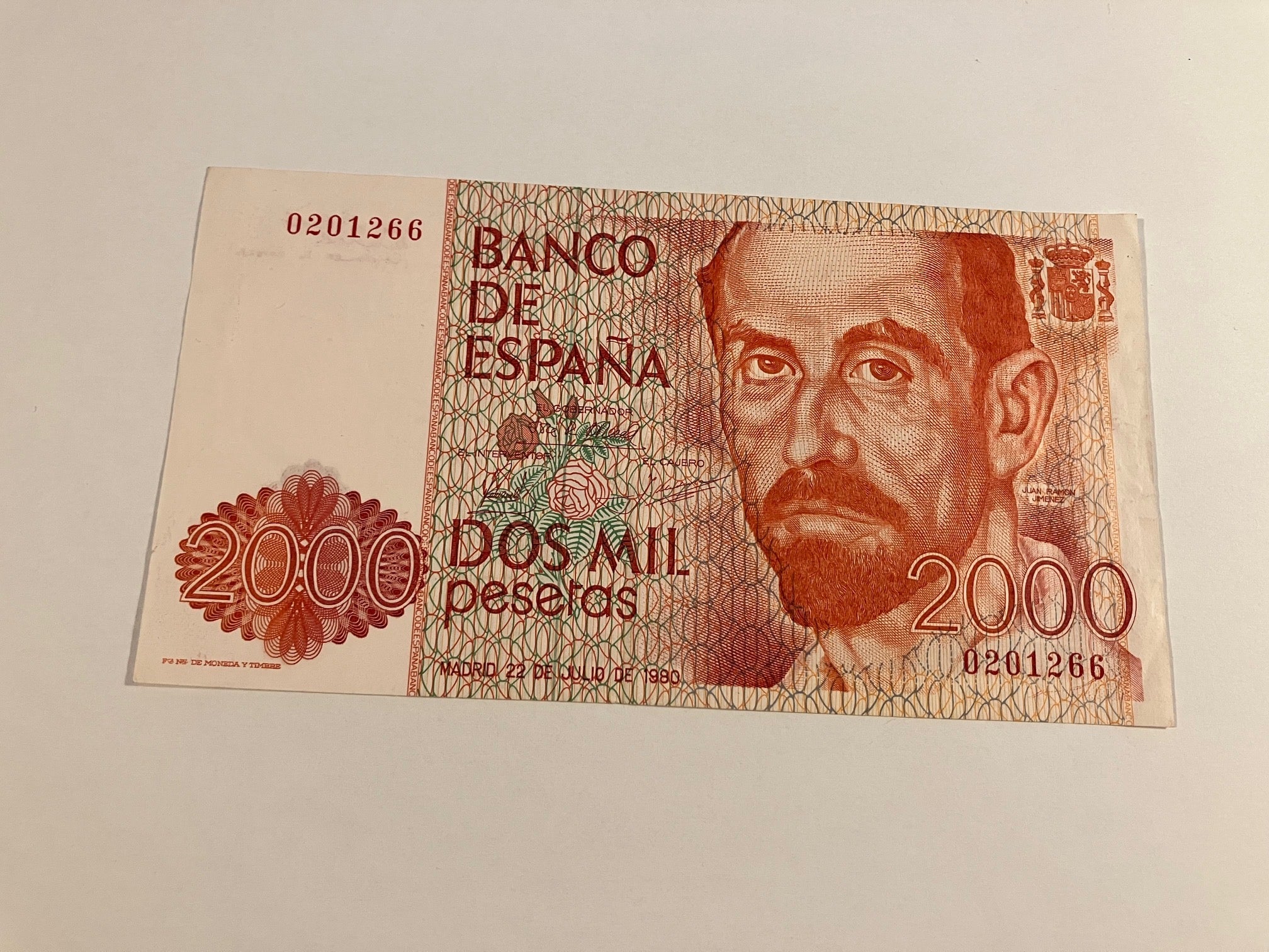 2000 Pesetas Spain 1980