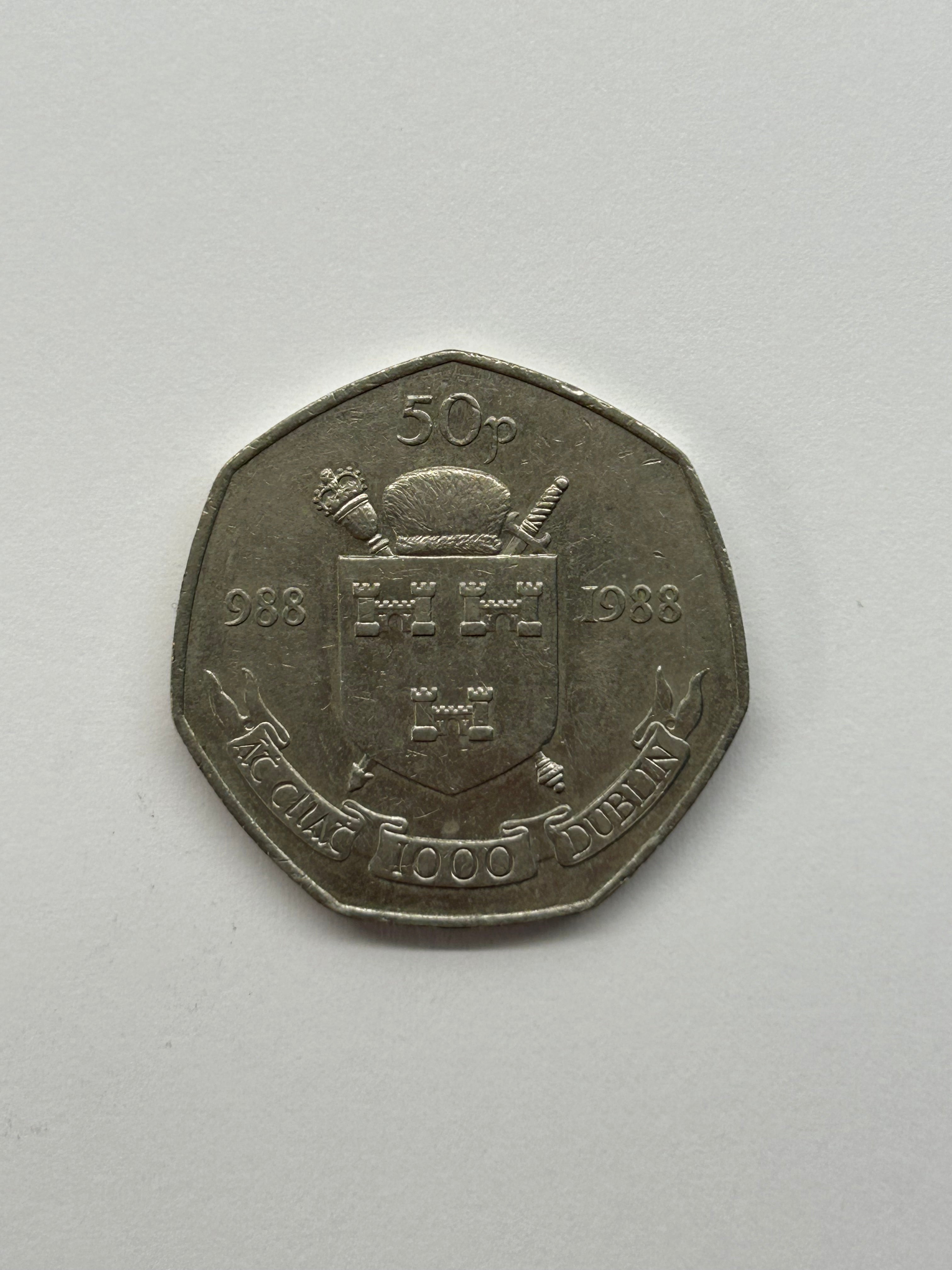 50 Pence Dublin 1988 - Ireland