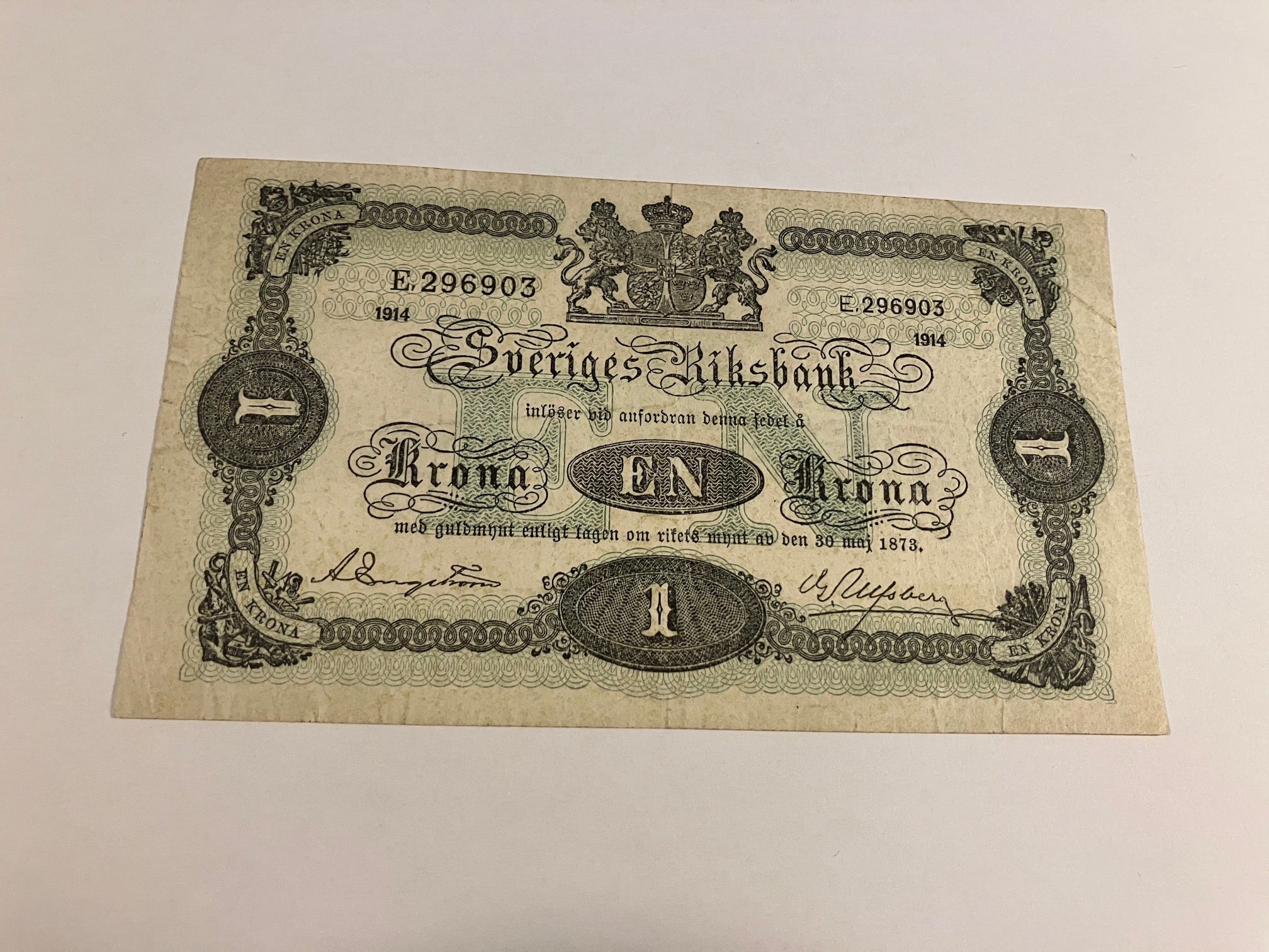 1 Krona Sweden 1914