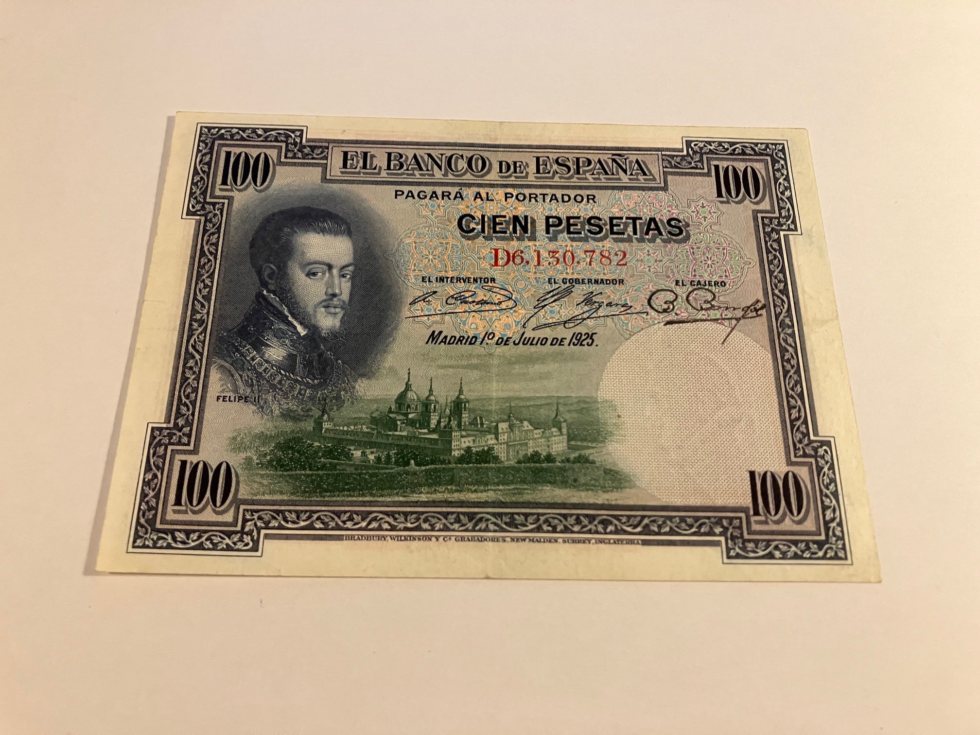 100 Pesetas 1925 Spain