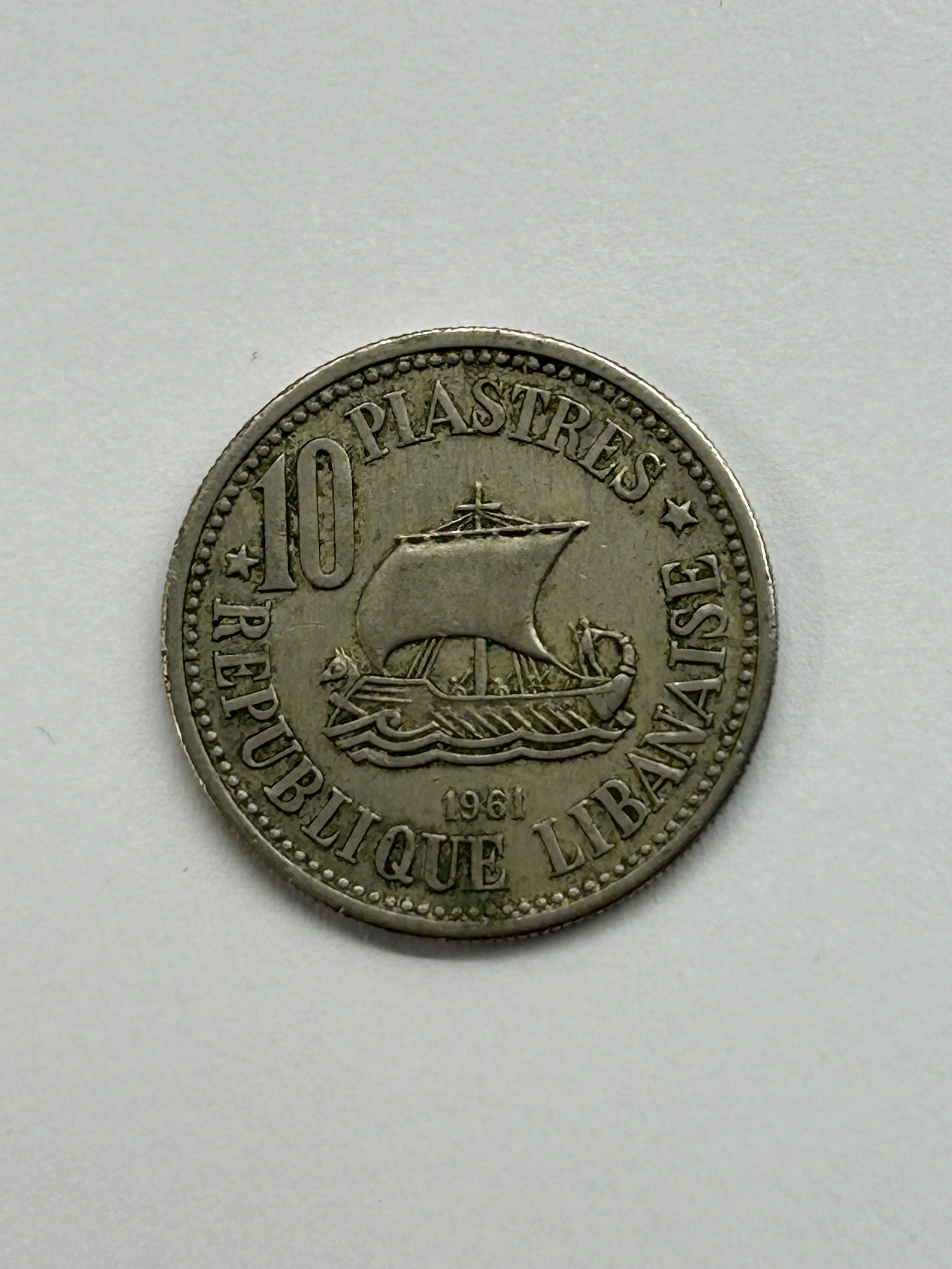 10 Piastres Lebanon 1961