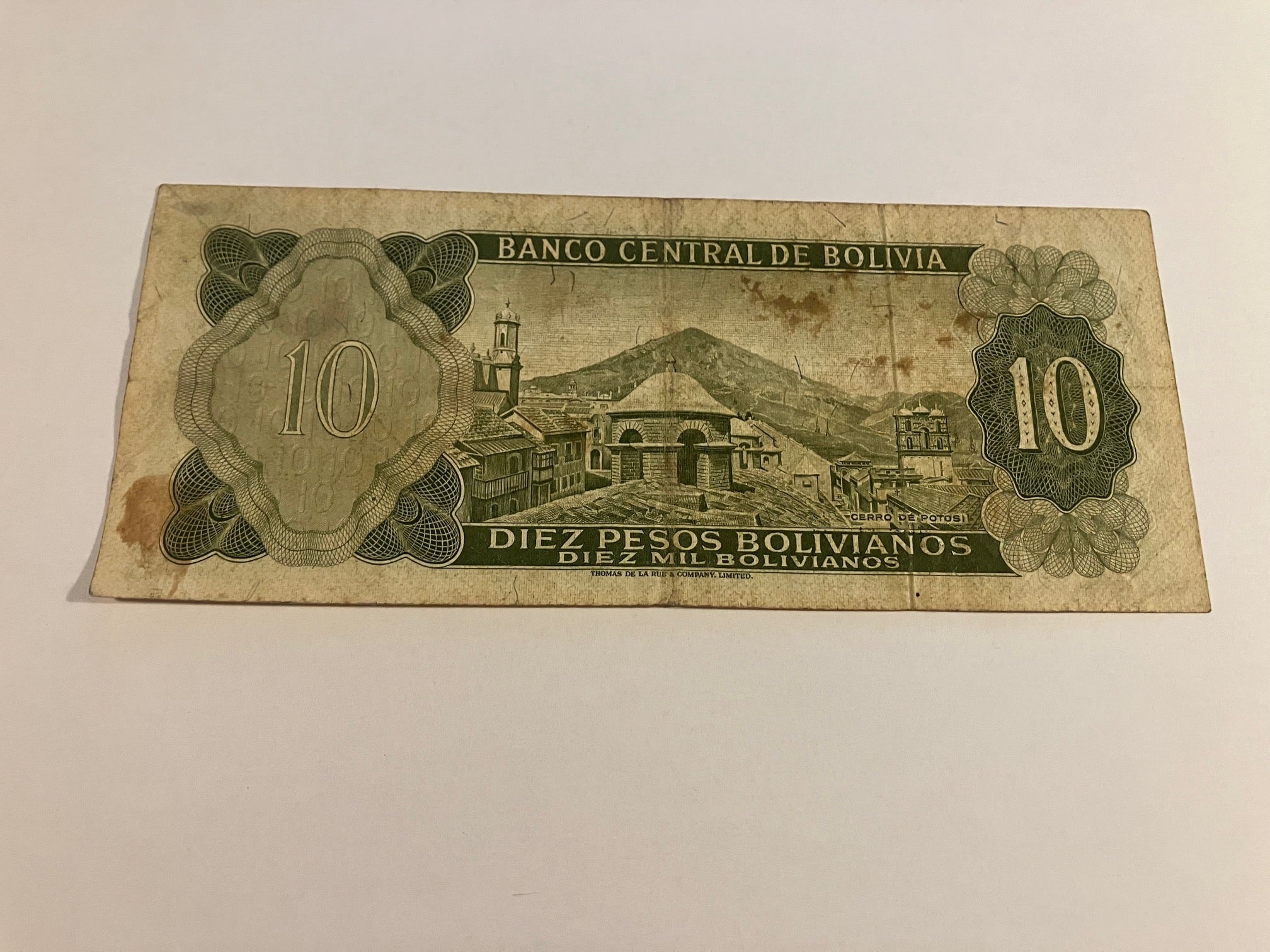 10 Pesos Bolivia 1962