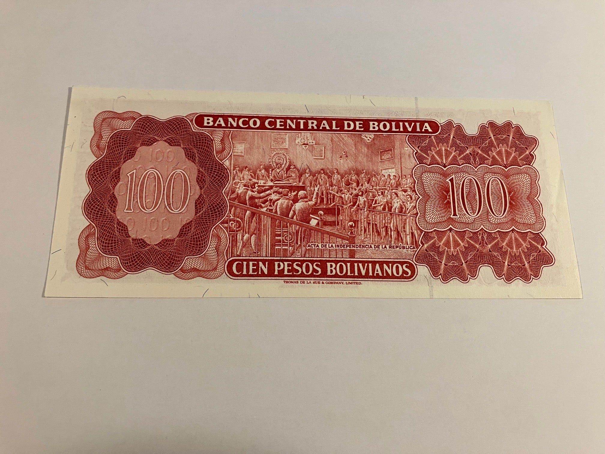 100 Pesos Bolivia 1962