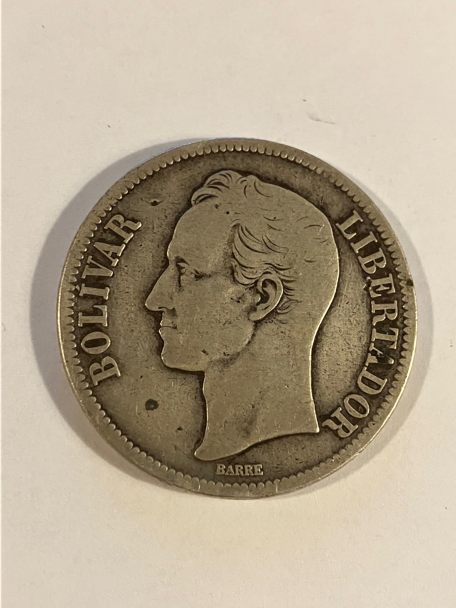 5 Bolivares Venezuela 1935