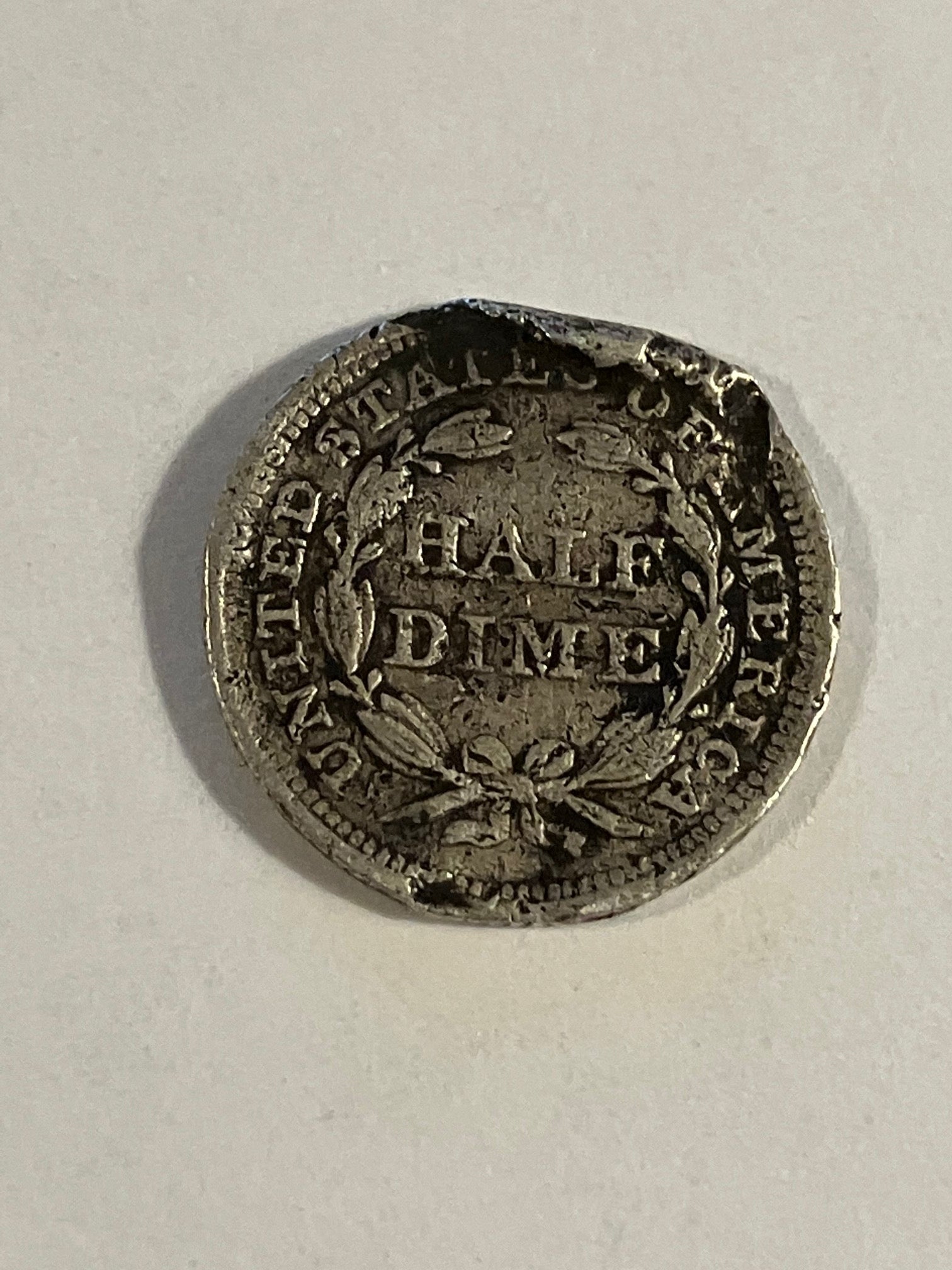 Half Dime USA 1848 - Meget dårlig stand