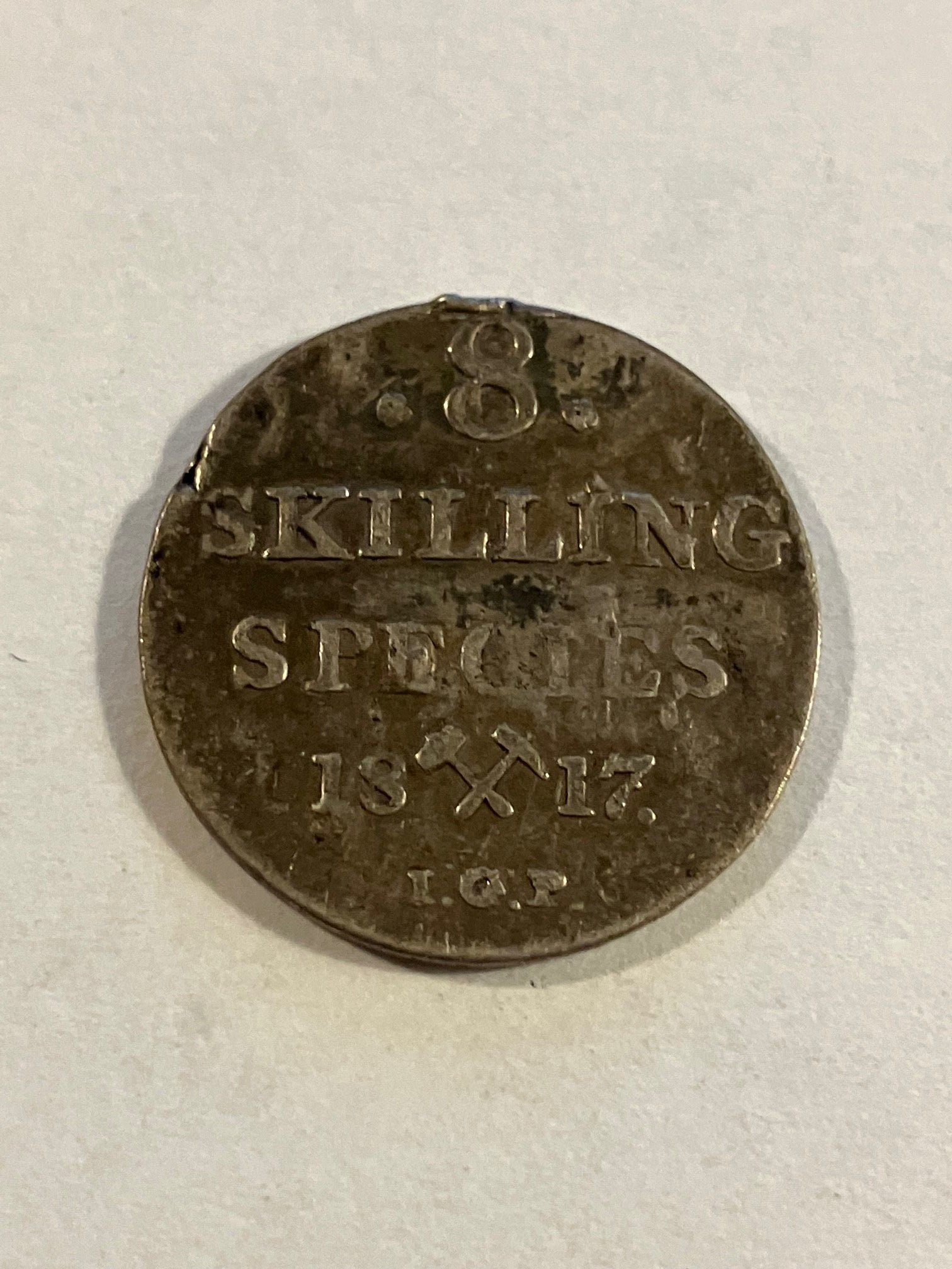 8 Skilling 1817 Norge - Slidt