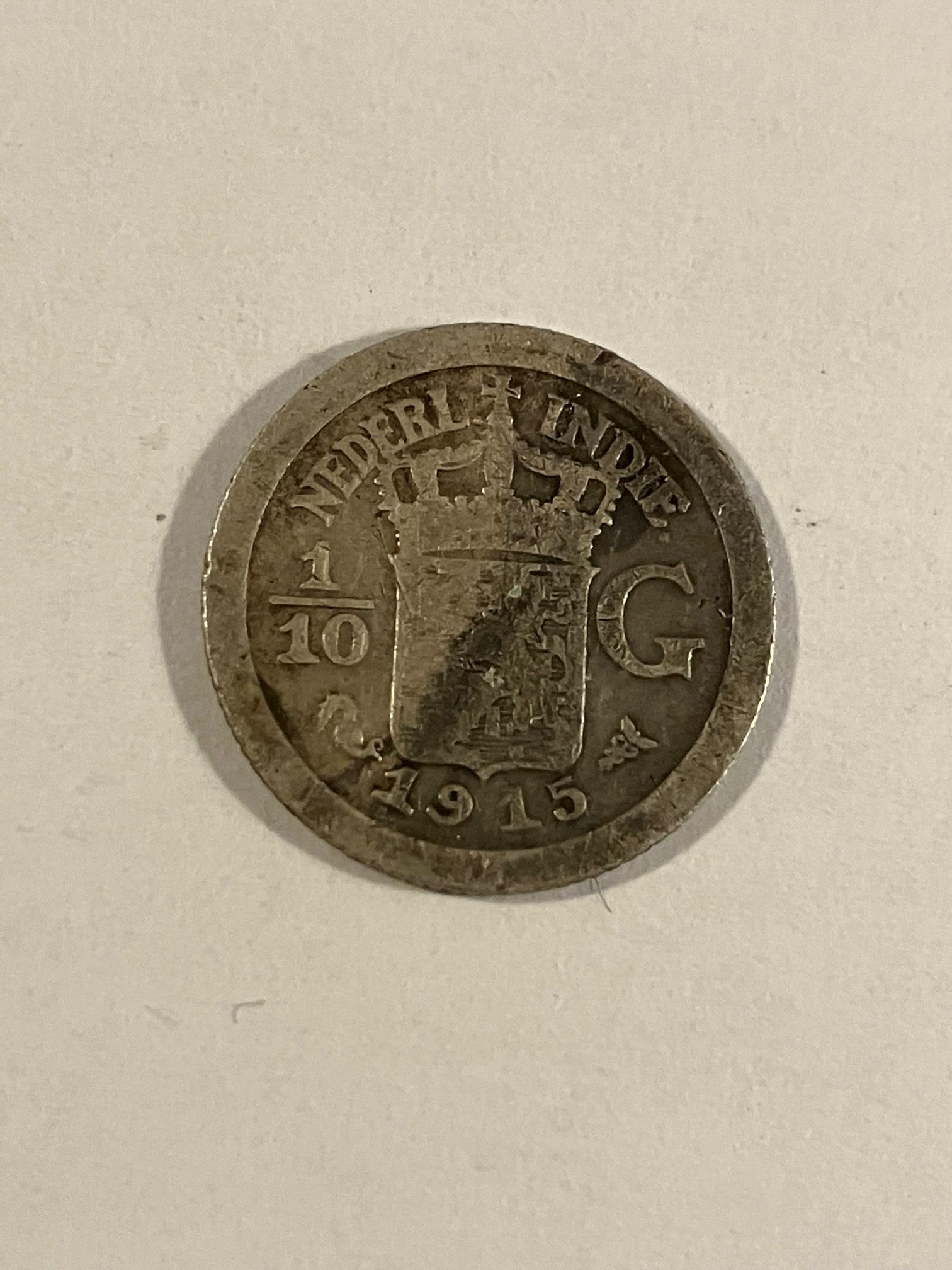 1/10 Gulden Netherlands East Indies 1915