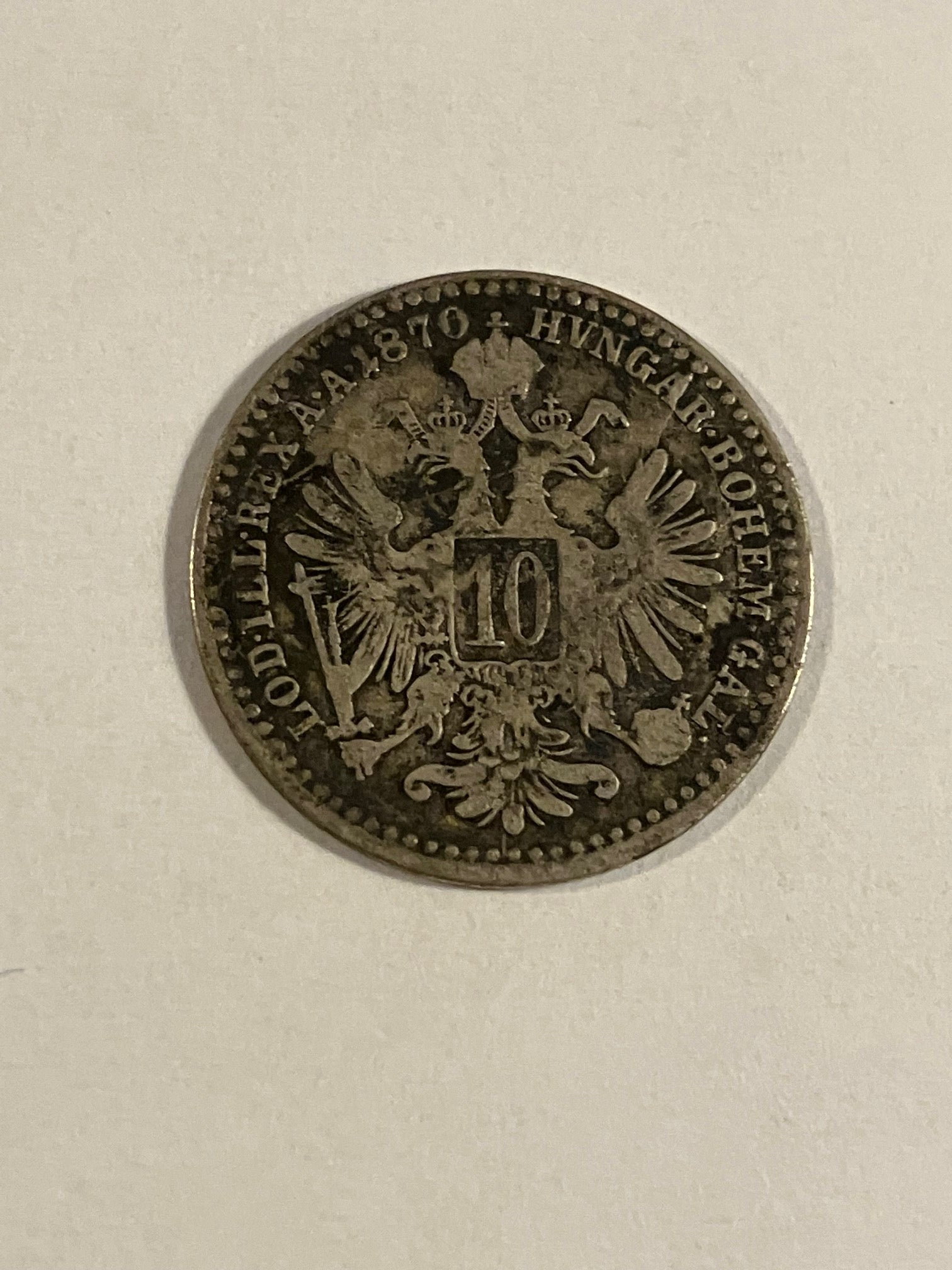 10 Kreuzer 1870 Austria