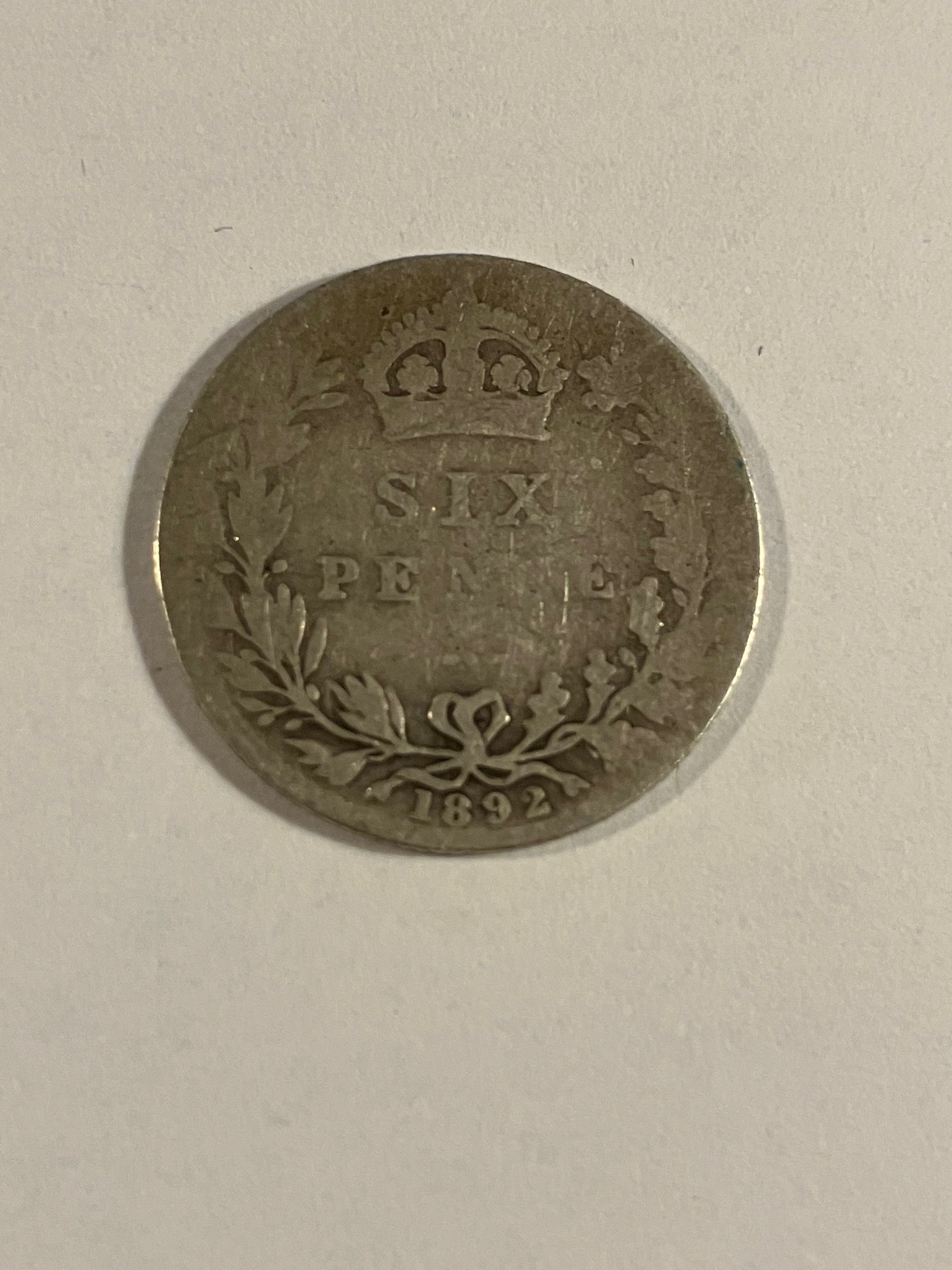 Six Pence 1892 England