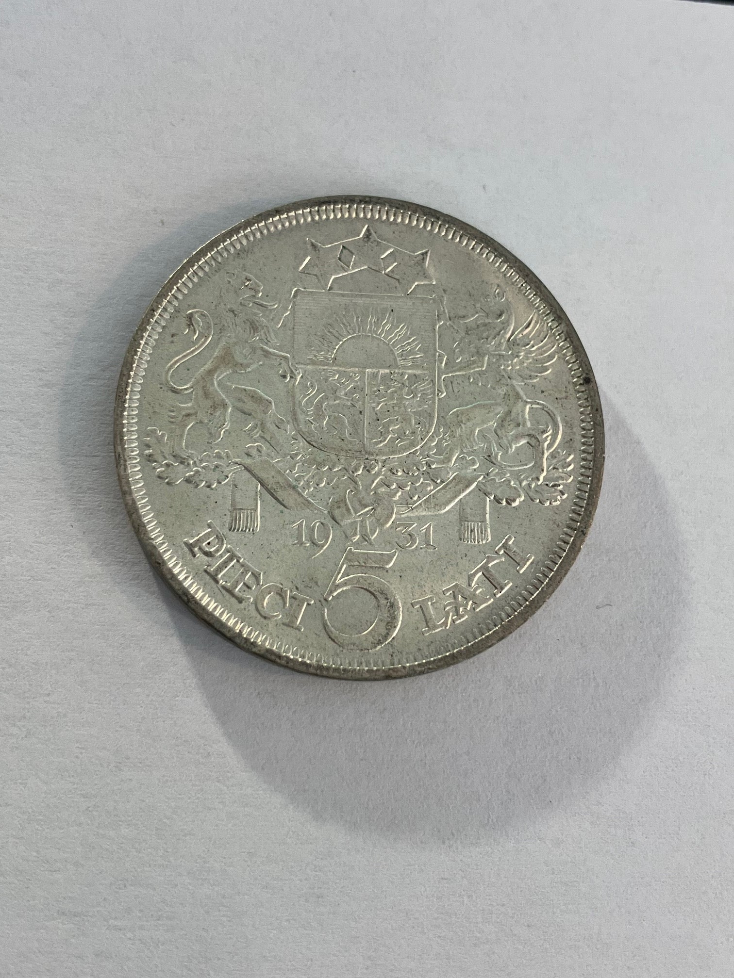 5 Lati 1931 Latvia