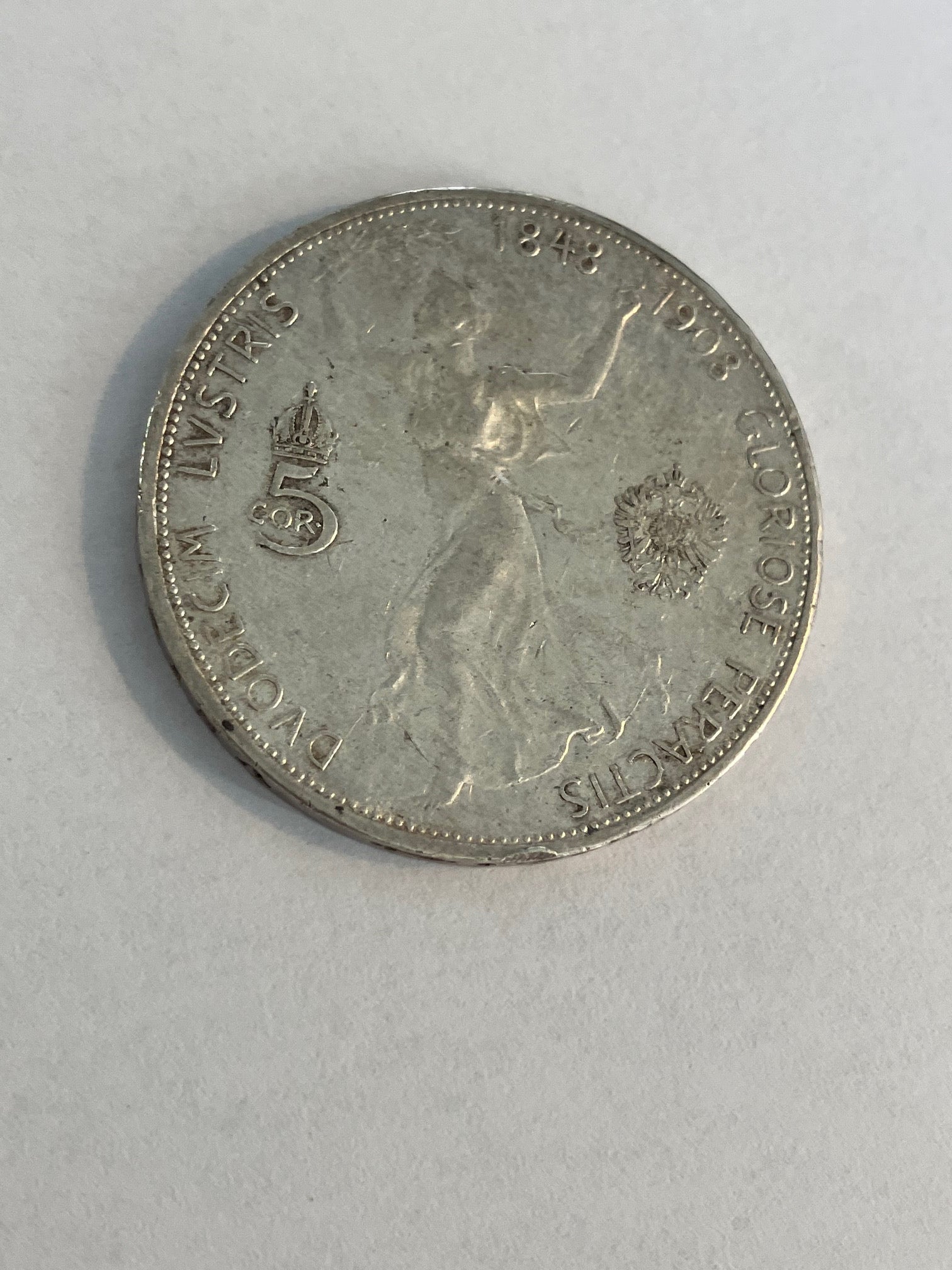 5 Corona 1908 Austria