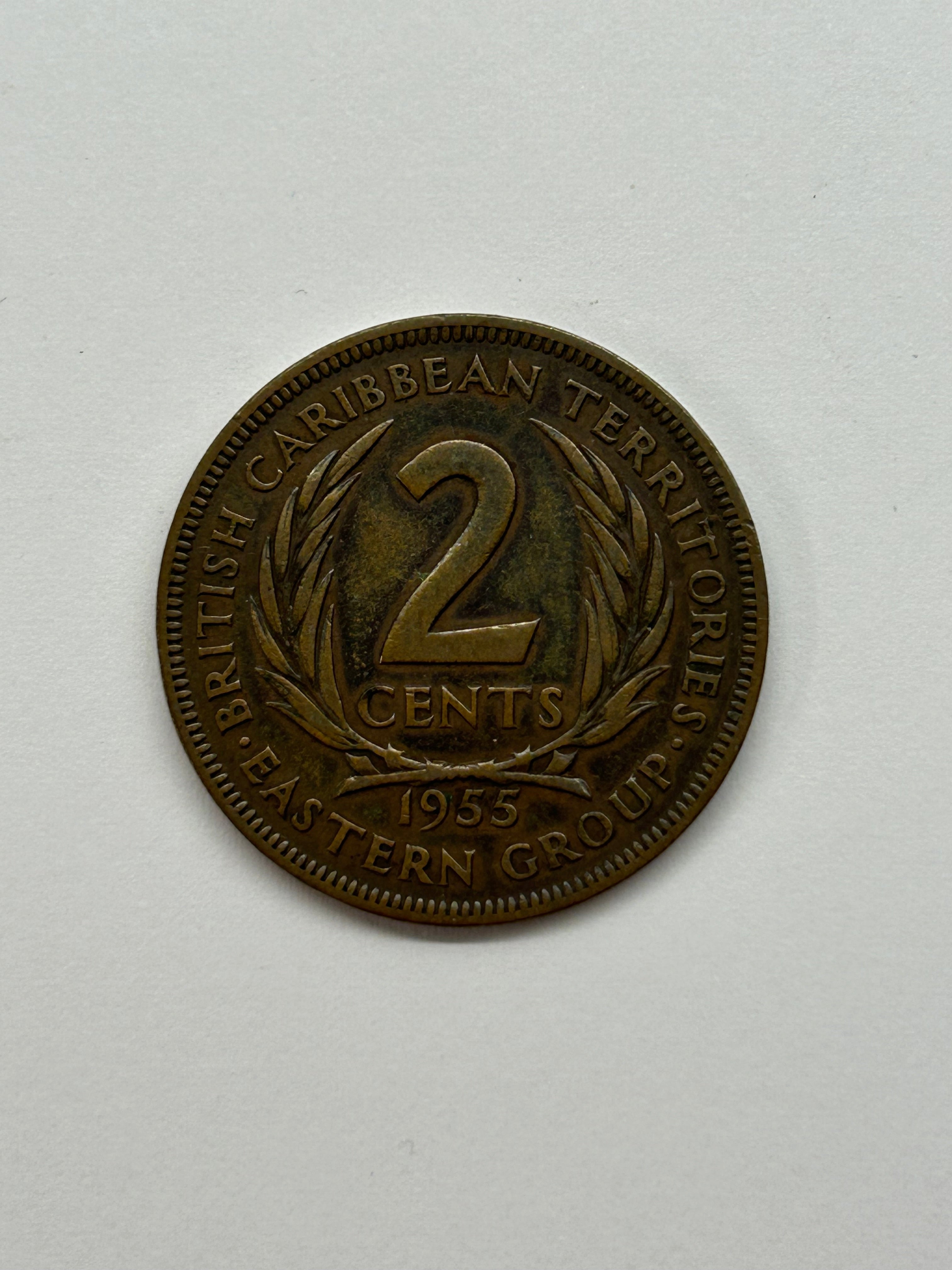 2 Cents British Caribbean Territories 1955