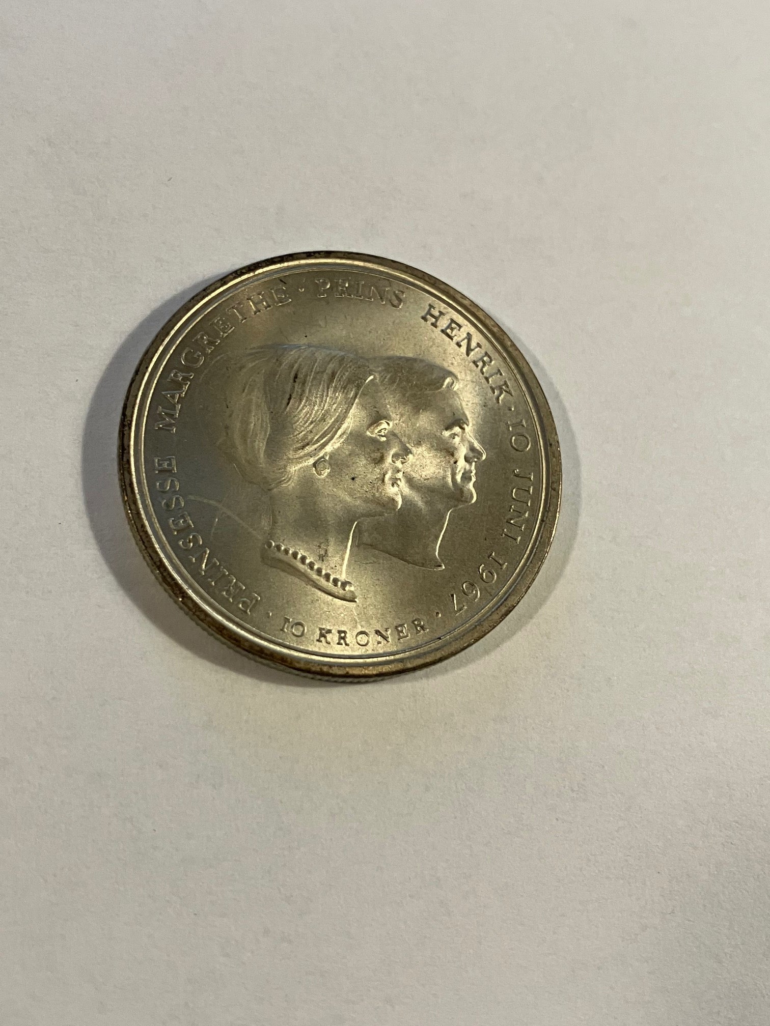 10 Kroner 1967 Sølvmønt