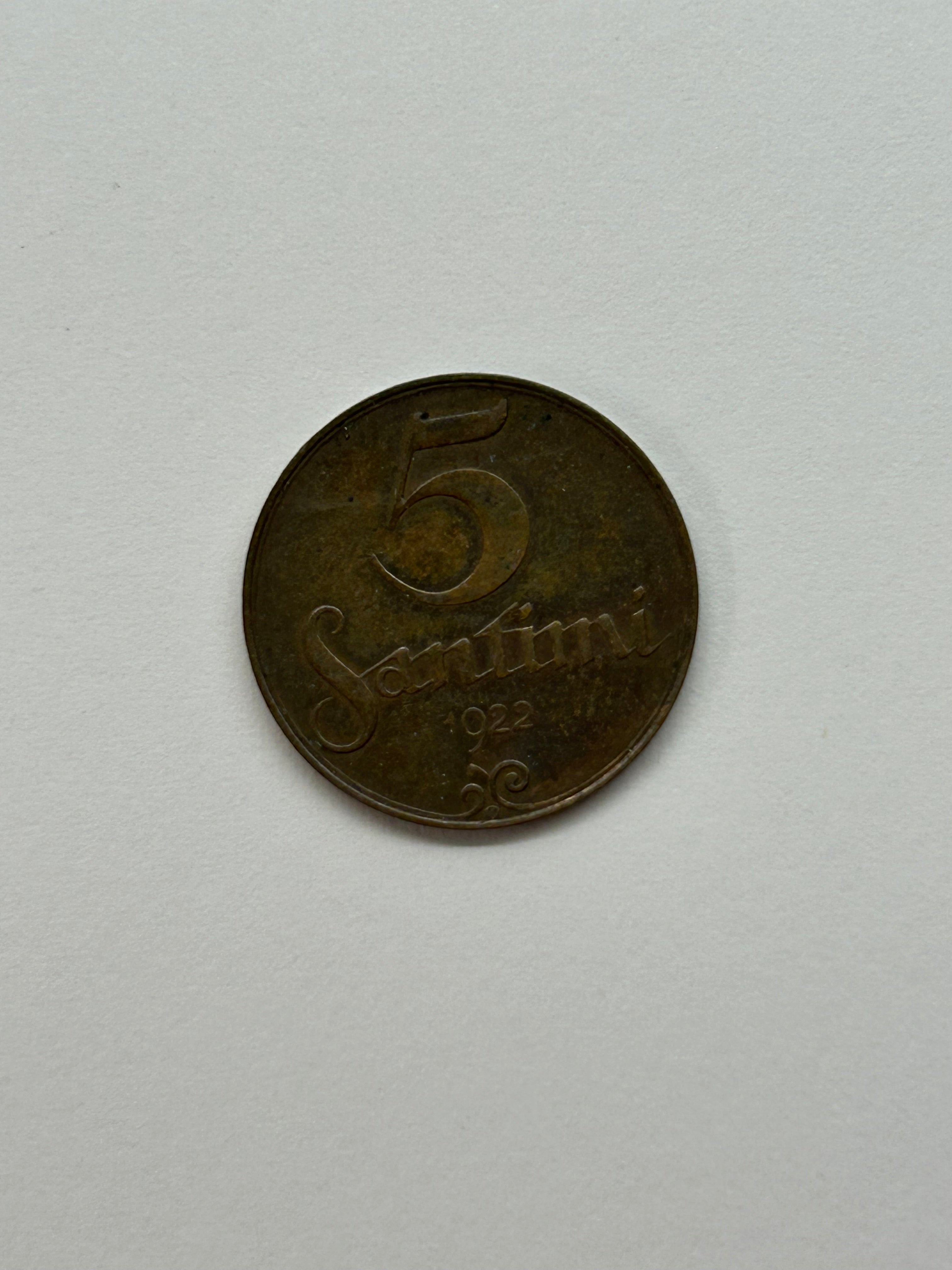 5 Santimi 1922 Latvia