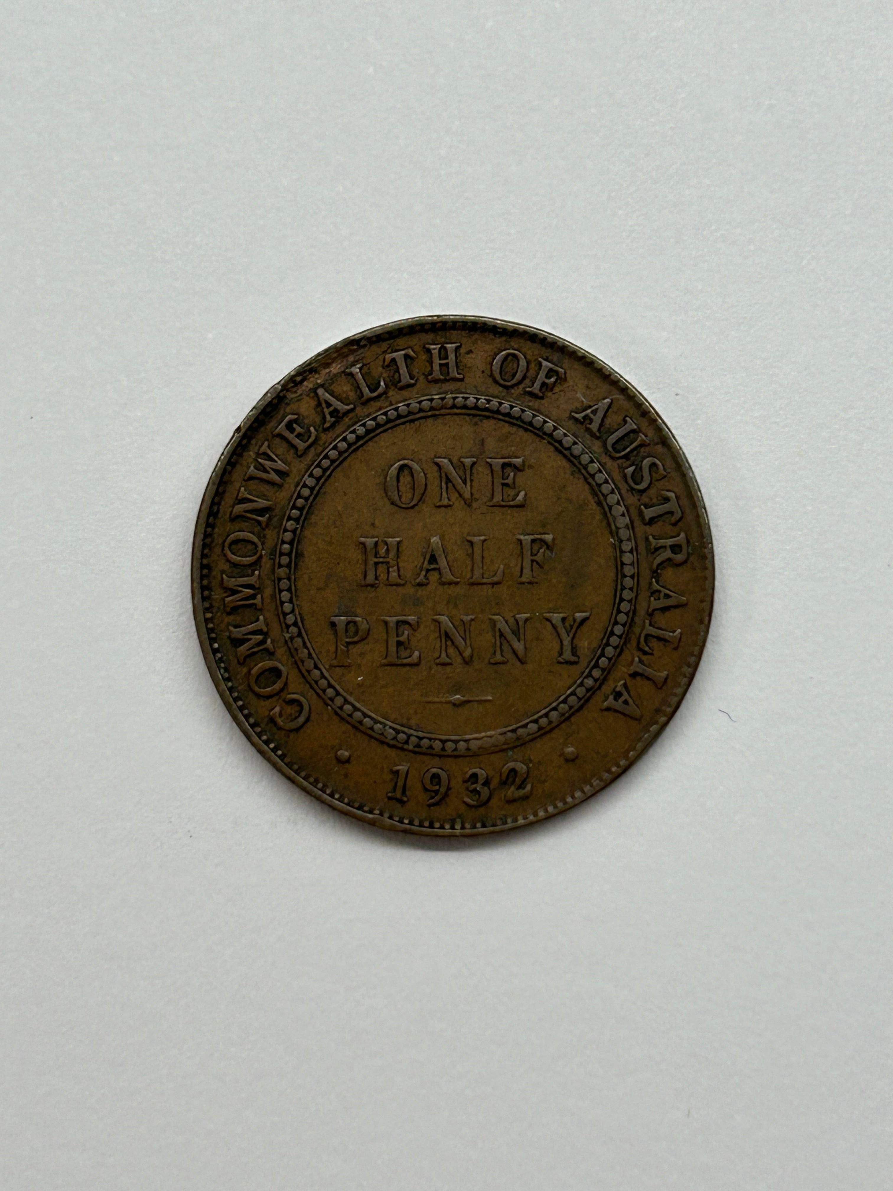 One Half Penny 1932 Australia