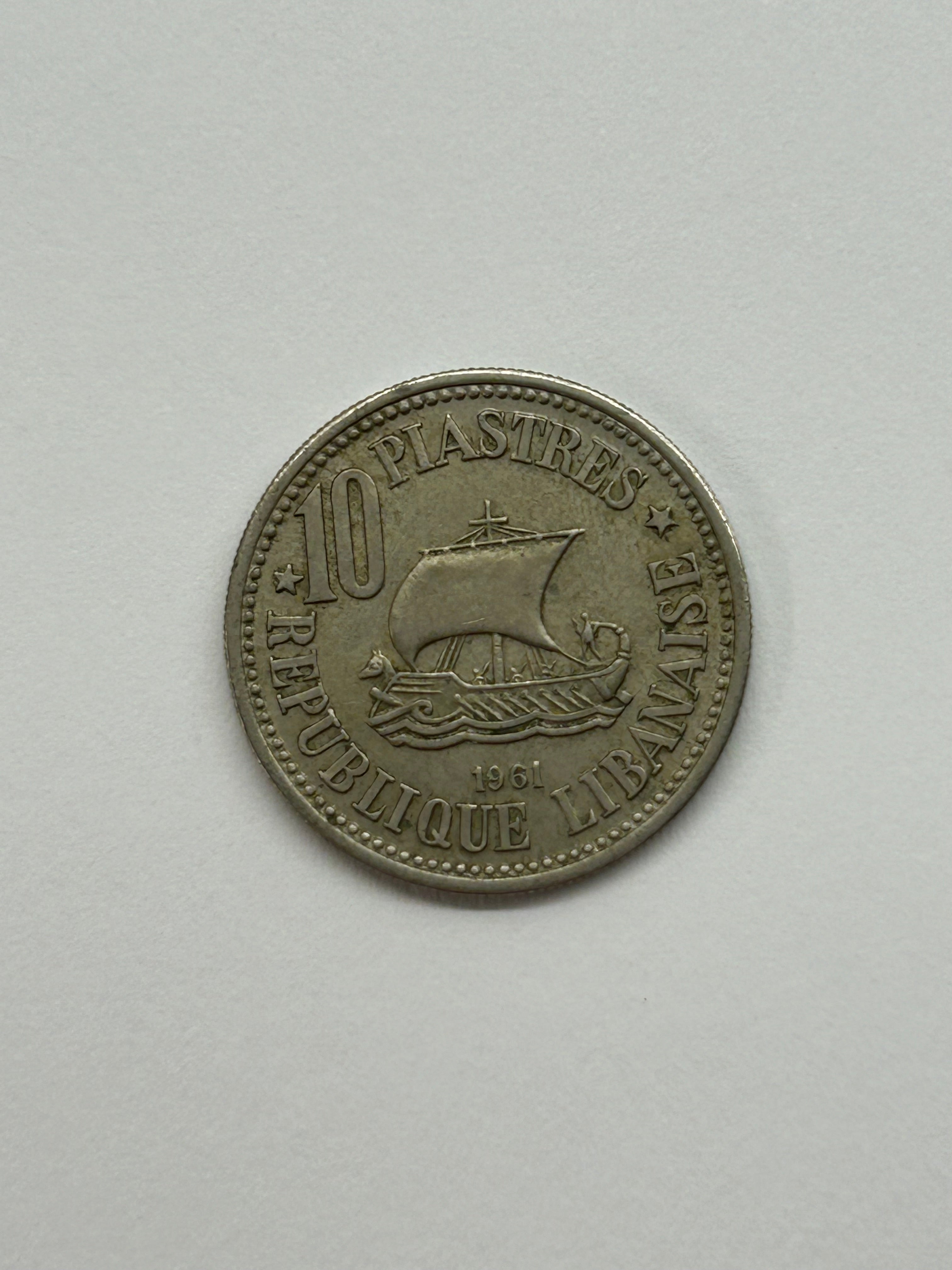 10 Piastres Lebanon 1961