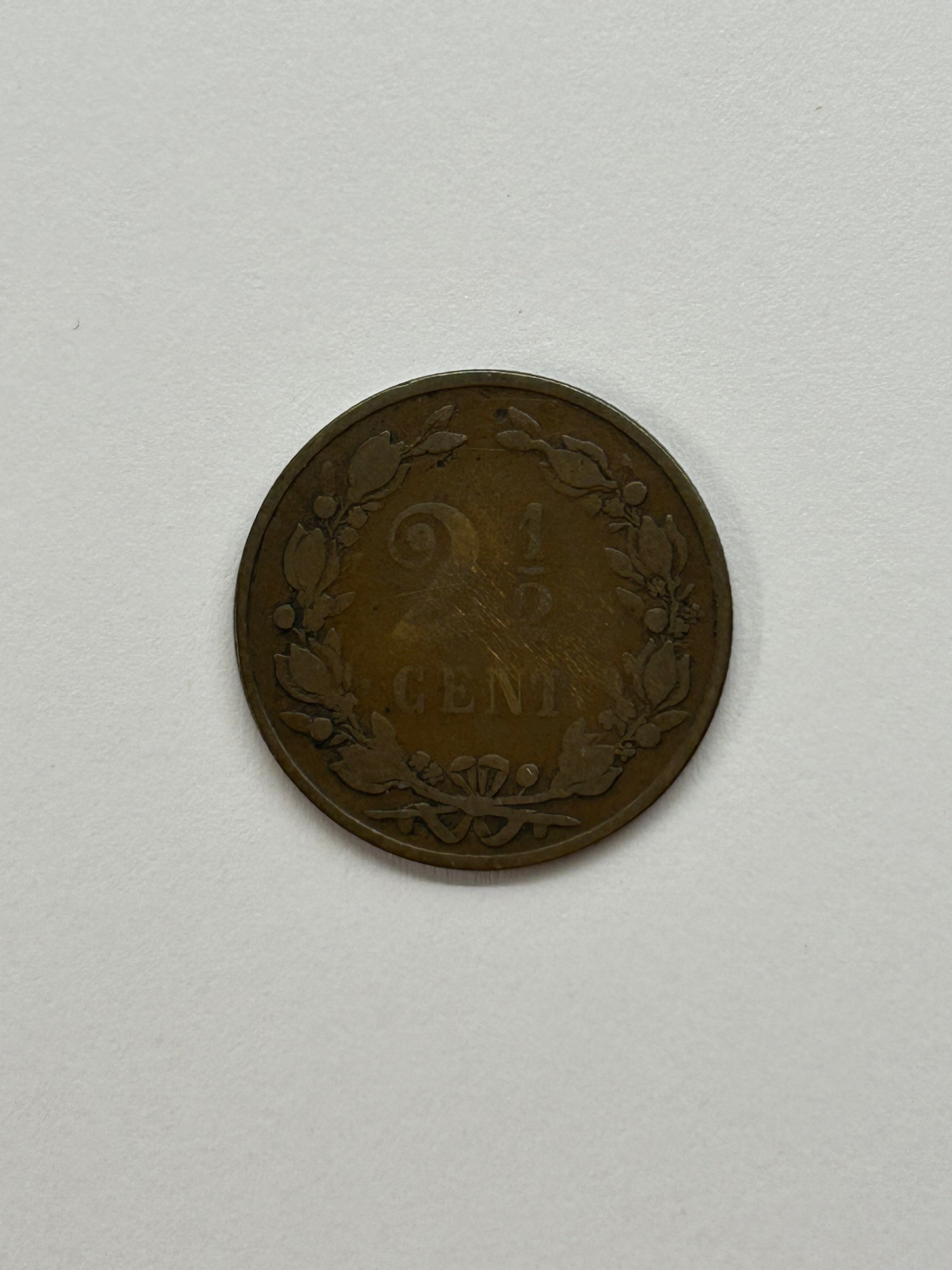 2 1/2 Cents Netherlands 1883