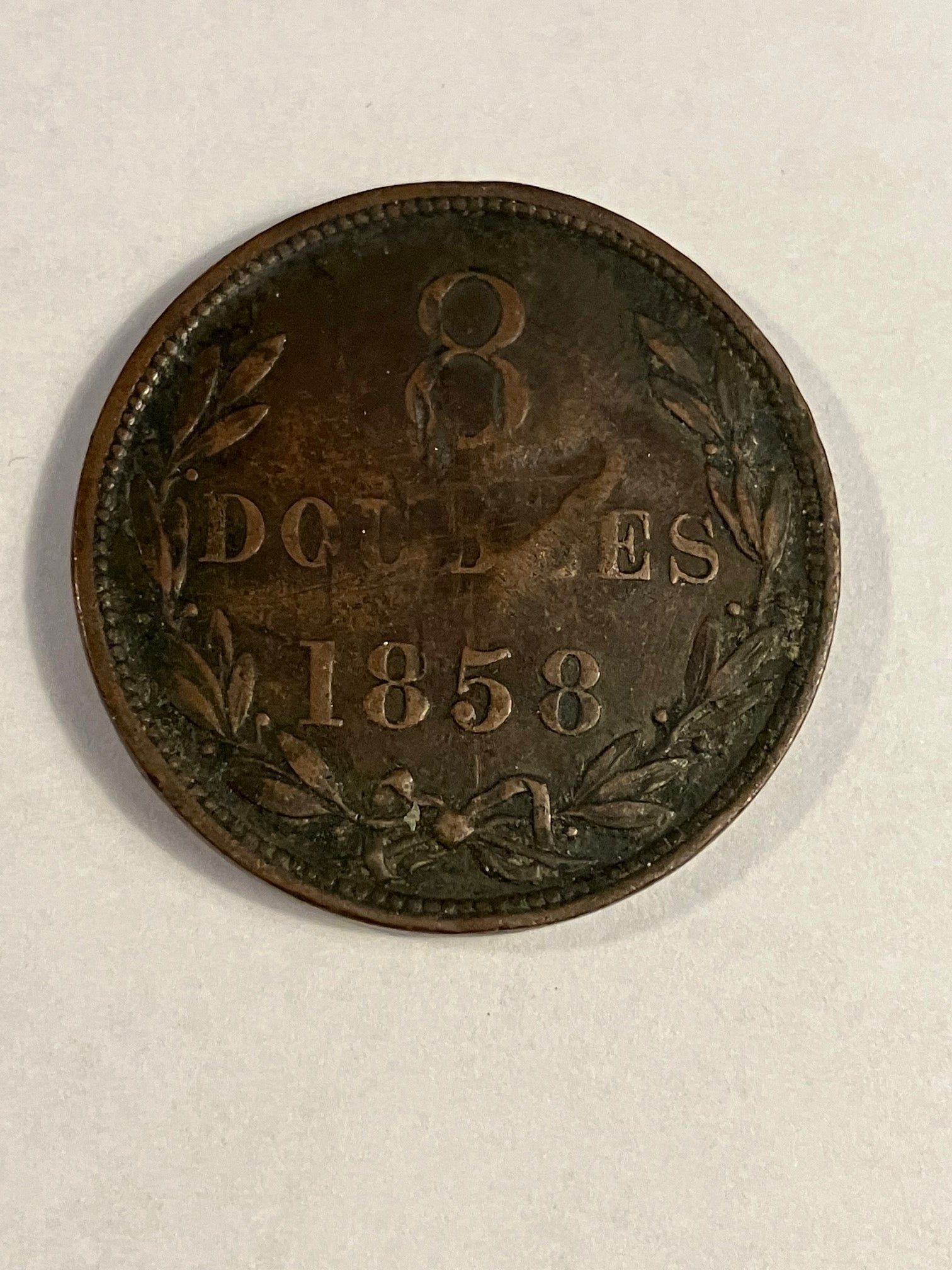 8 Doubles Guernsey 1858