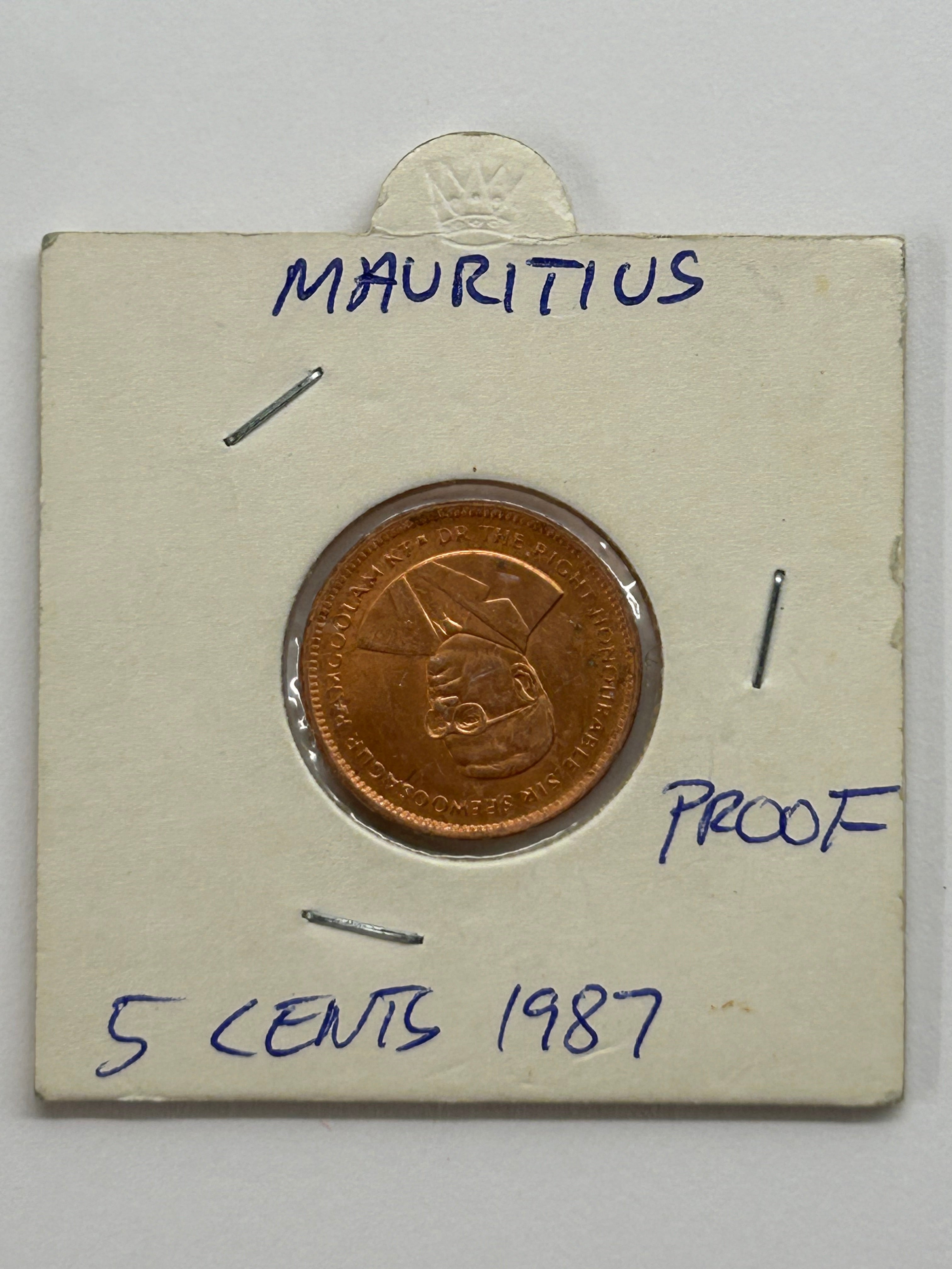 Mauritius 5 Cents 1987