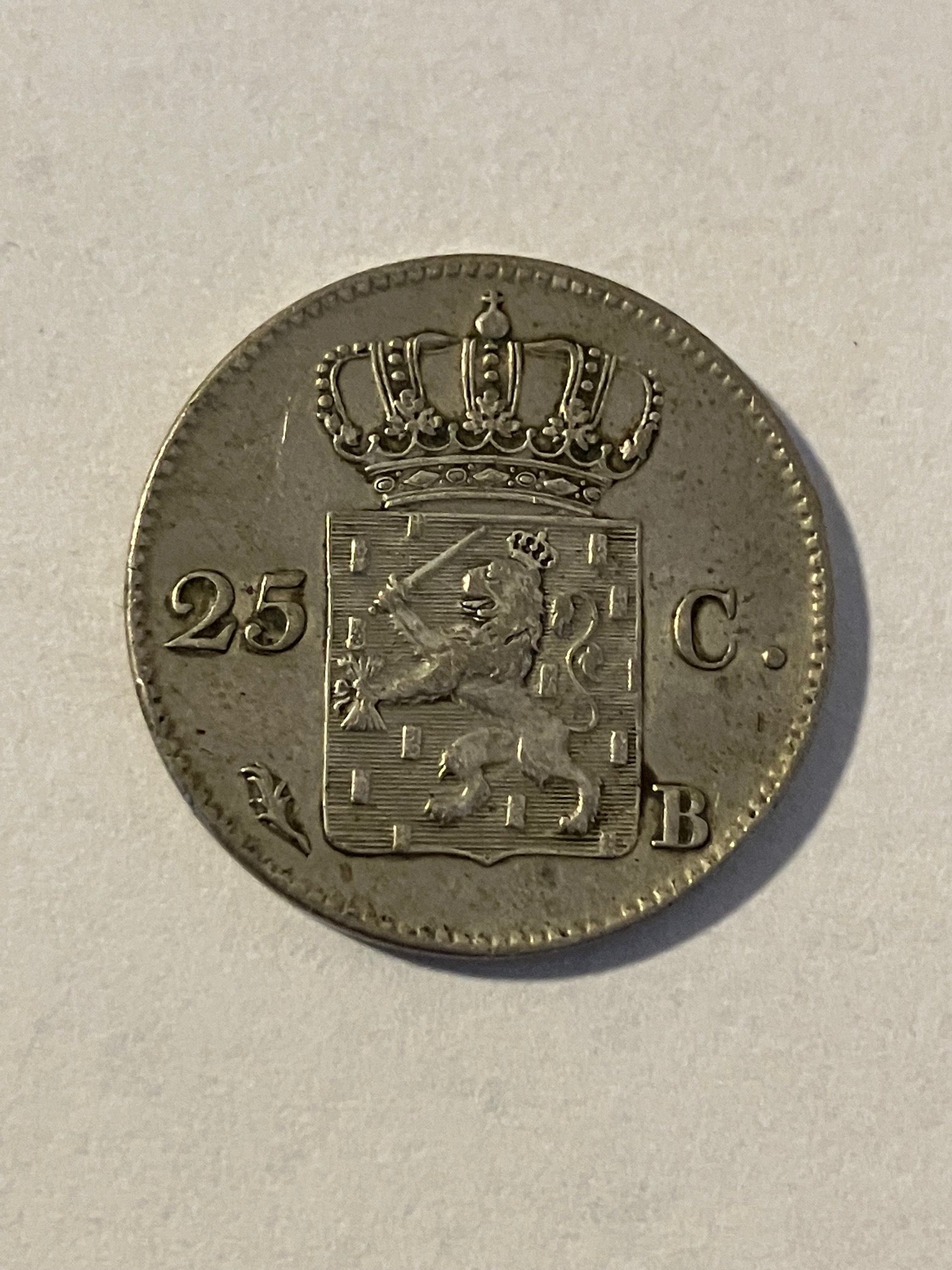 25 Cent Netherlands 1826