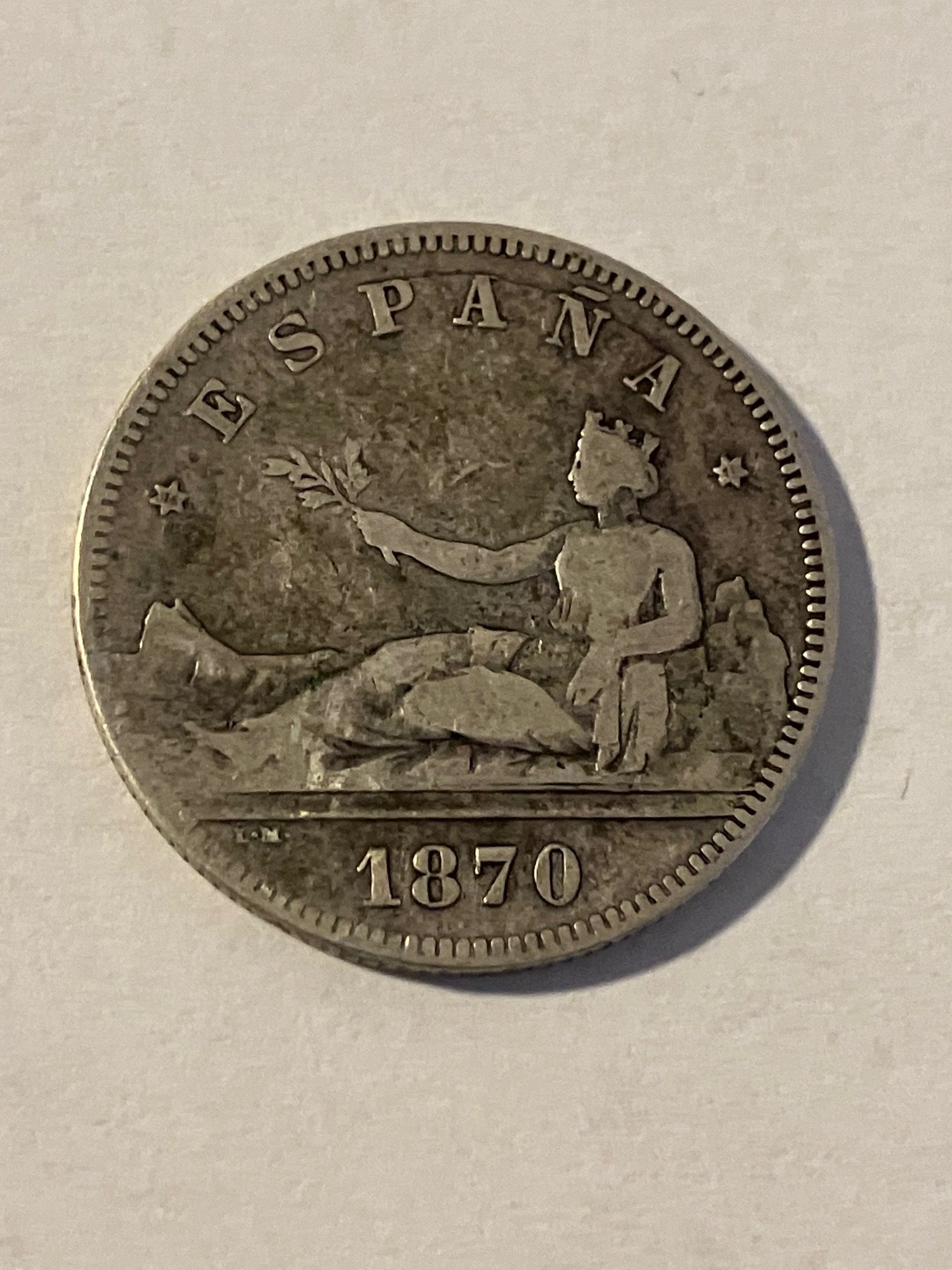 2 Pesetas Spain 1870