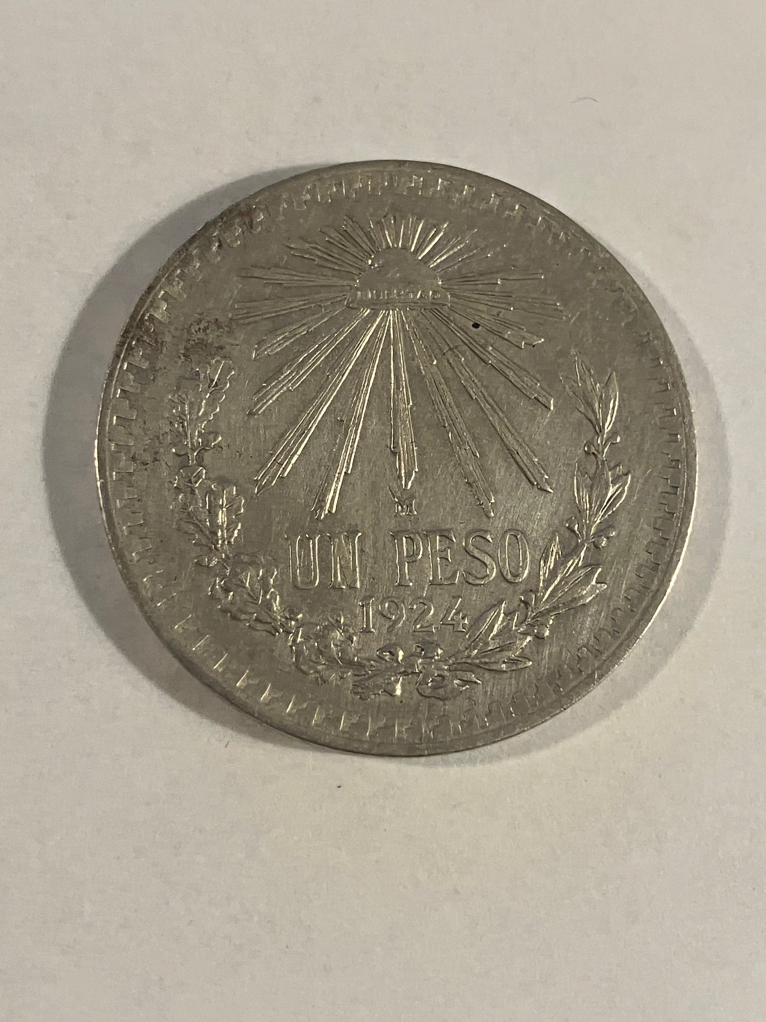 Un Pesos Mexico 1924